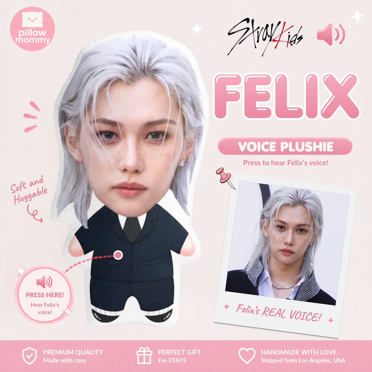 Stray Kids Felix Talking Plushie – PillowMommy