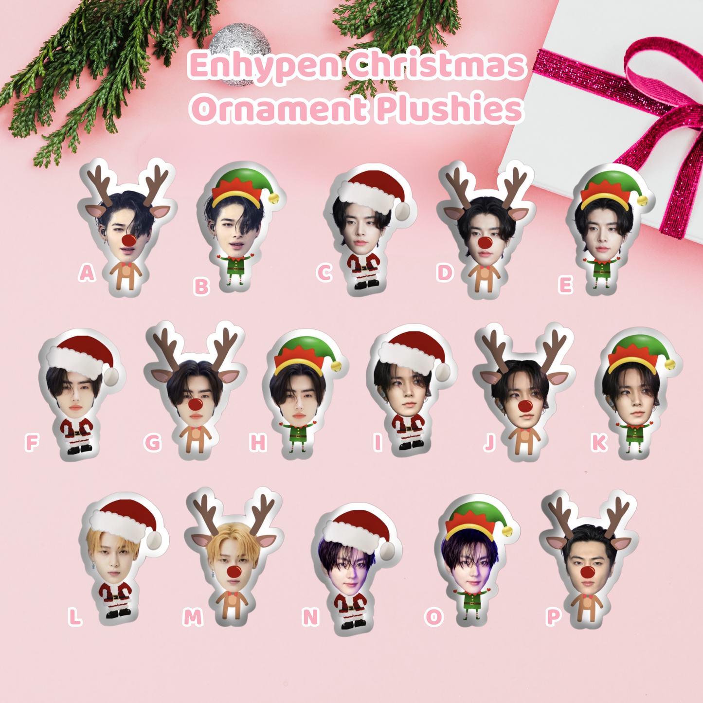 Enhypen Christmas Ornament Plushies