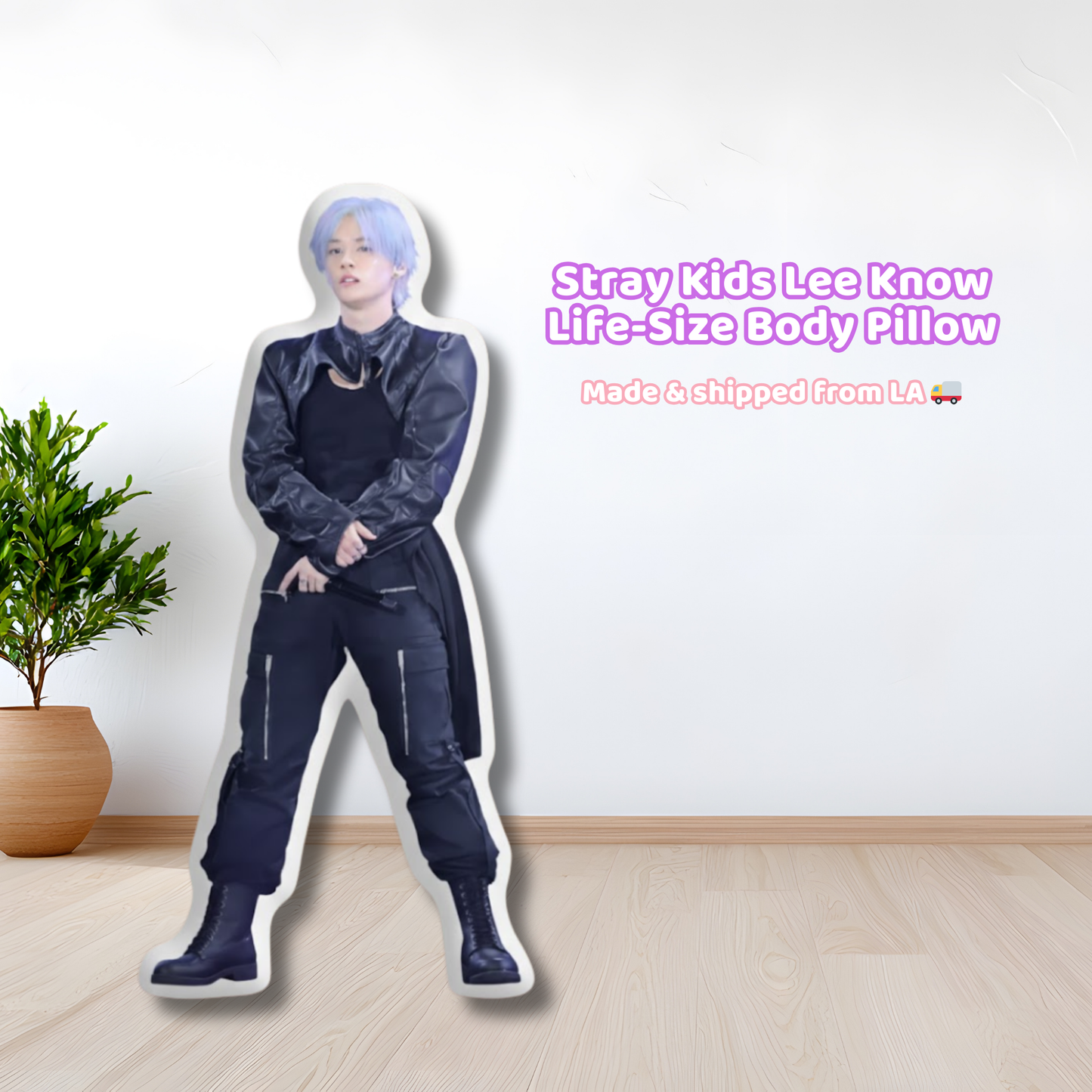 Stray Kids Lee Know Black Life-Size Body Pillow