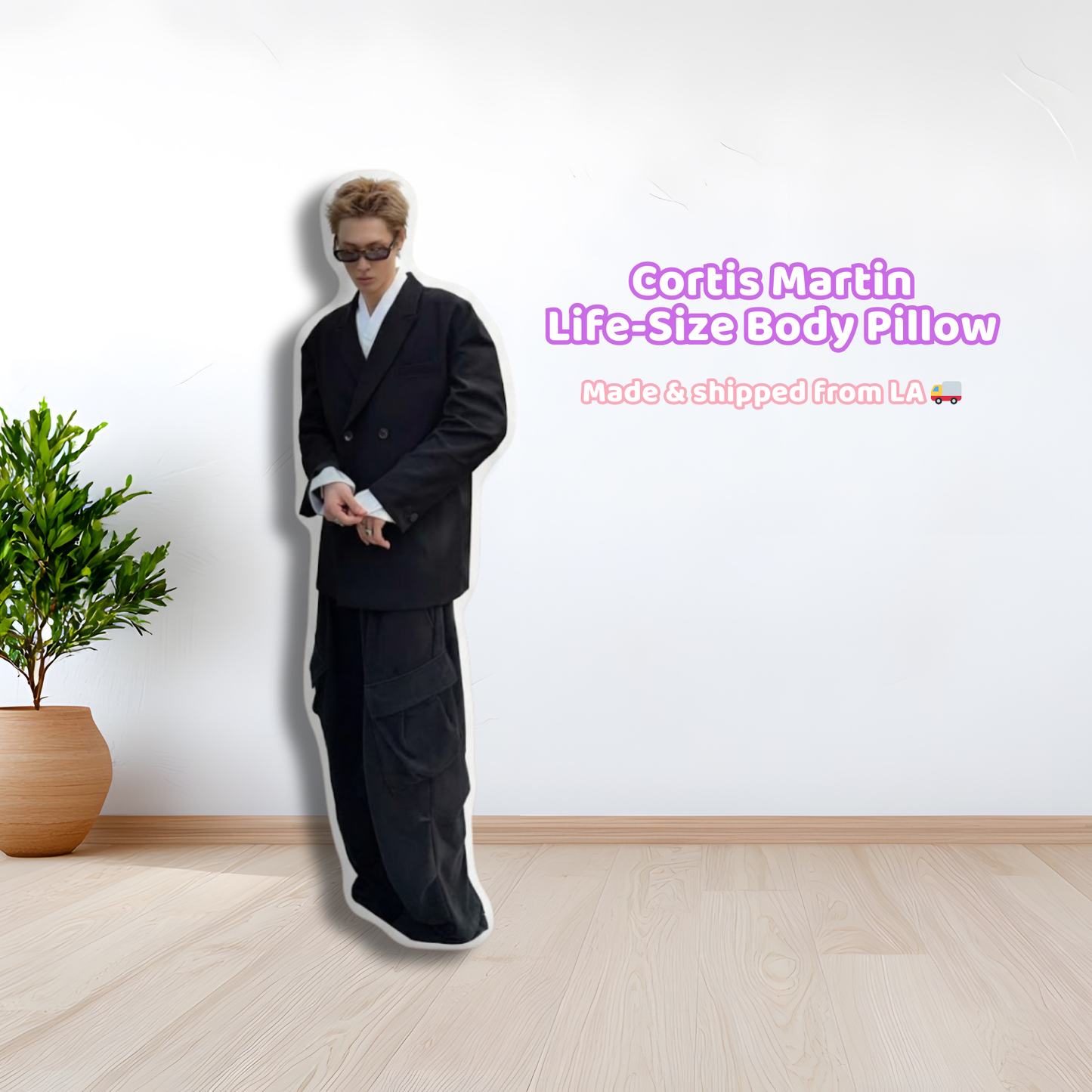 Cortis Martin Black Coat Life-Size Body Pillow