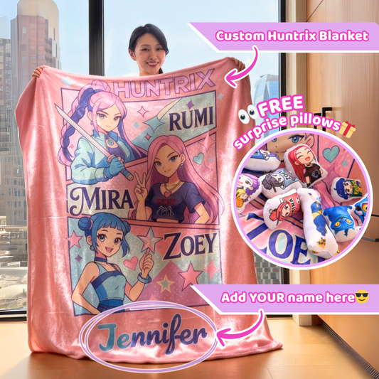 Personalized K-Pop Demon Hunters Throw Blanket