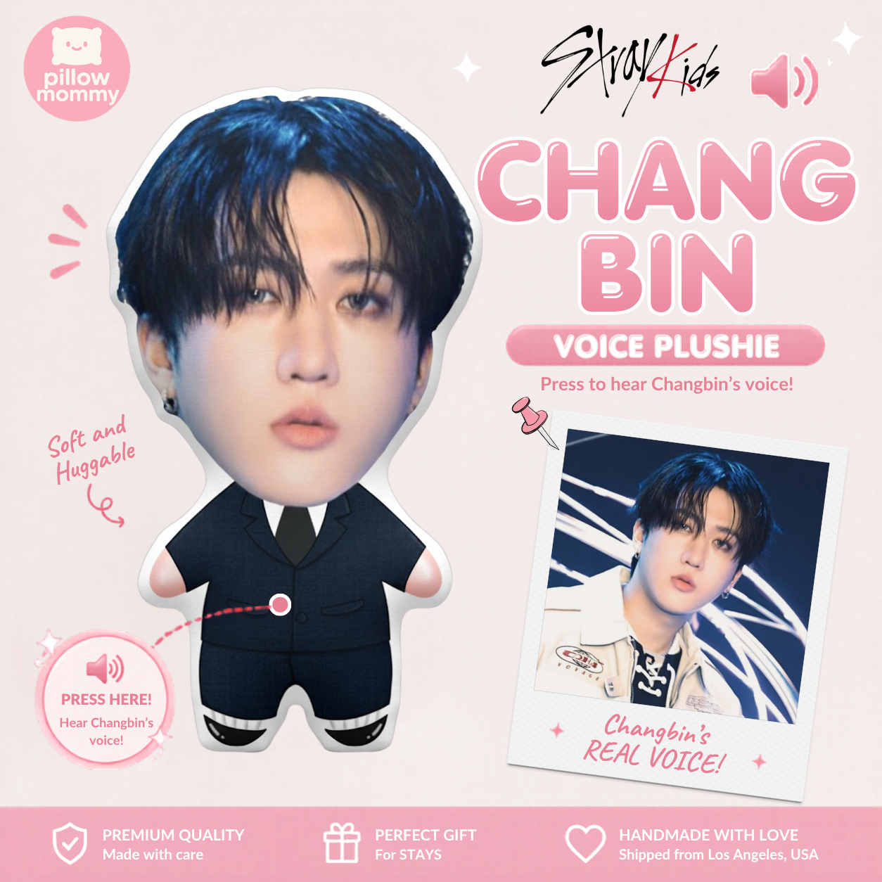 Stray Kids Chang Bin Talking Plushie