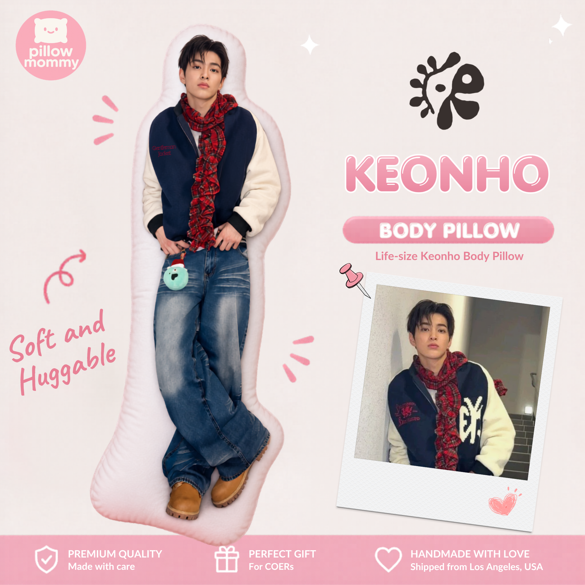 CORTIS Keonho Varsity Jacket Life-Size Body Pillow
