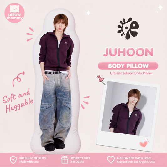CORTIS Juhoon Purple Zip-Up Life-Size Body Pillow