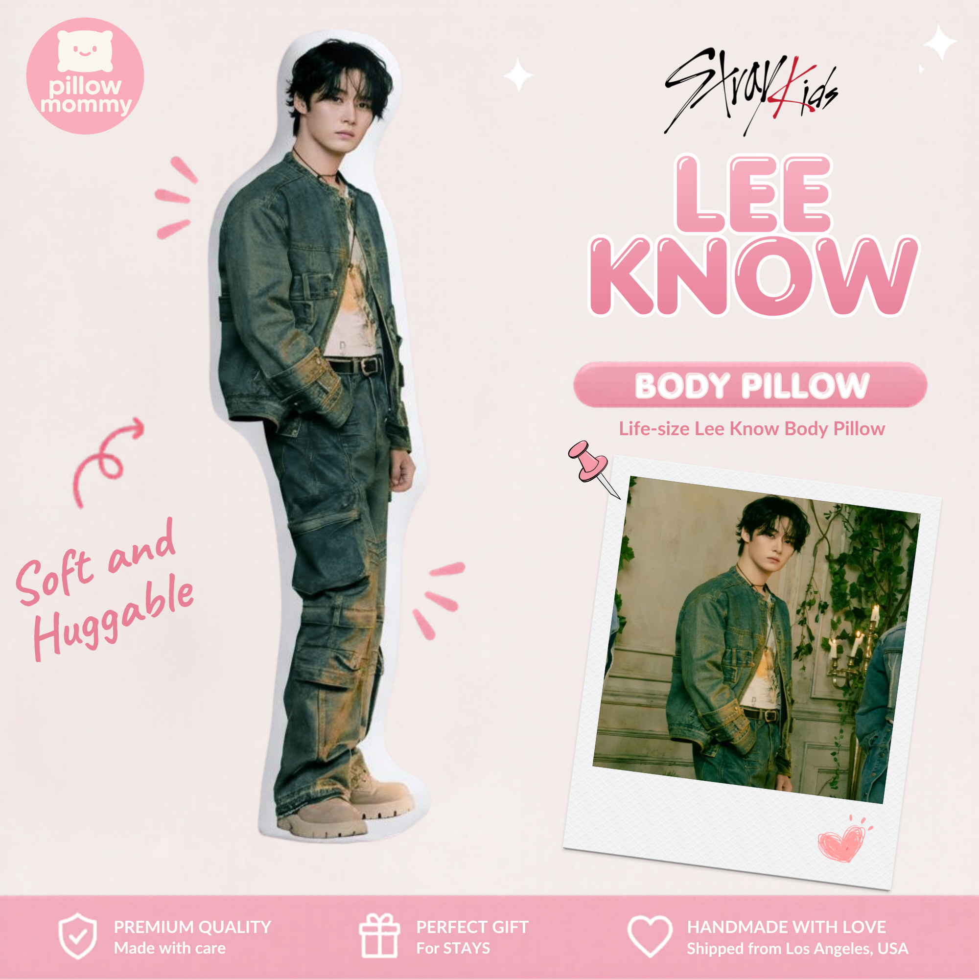 Stray Kids Lee Know Life-Sized Body Pillow
