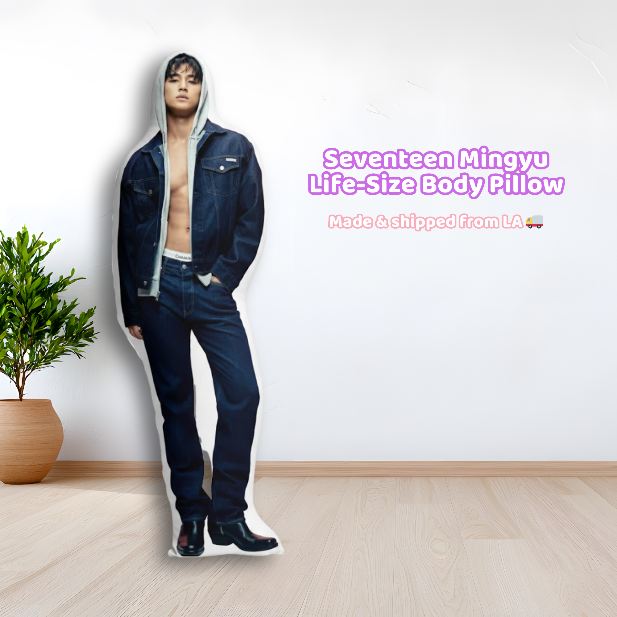 Seventeen Mingyu Hoodie Life-Size Body Pillow