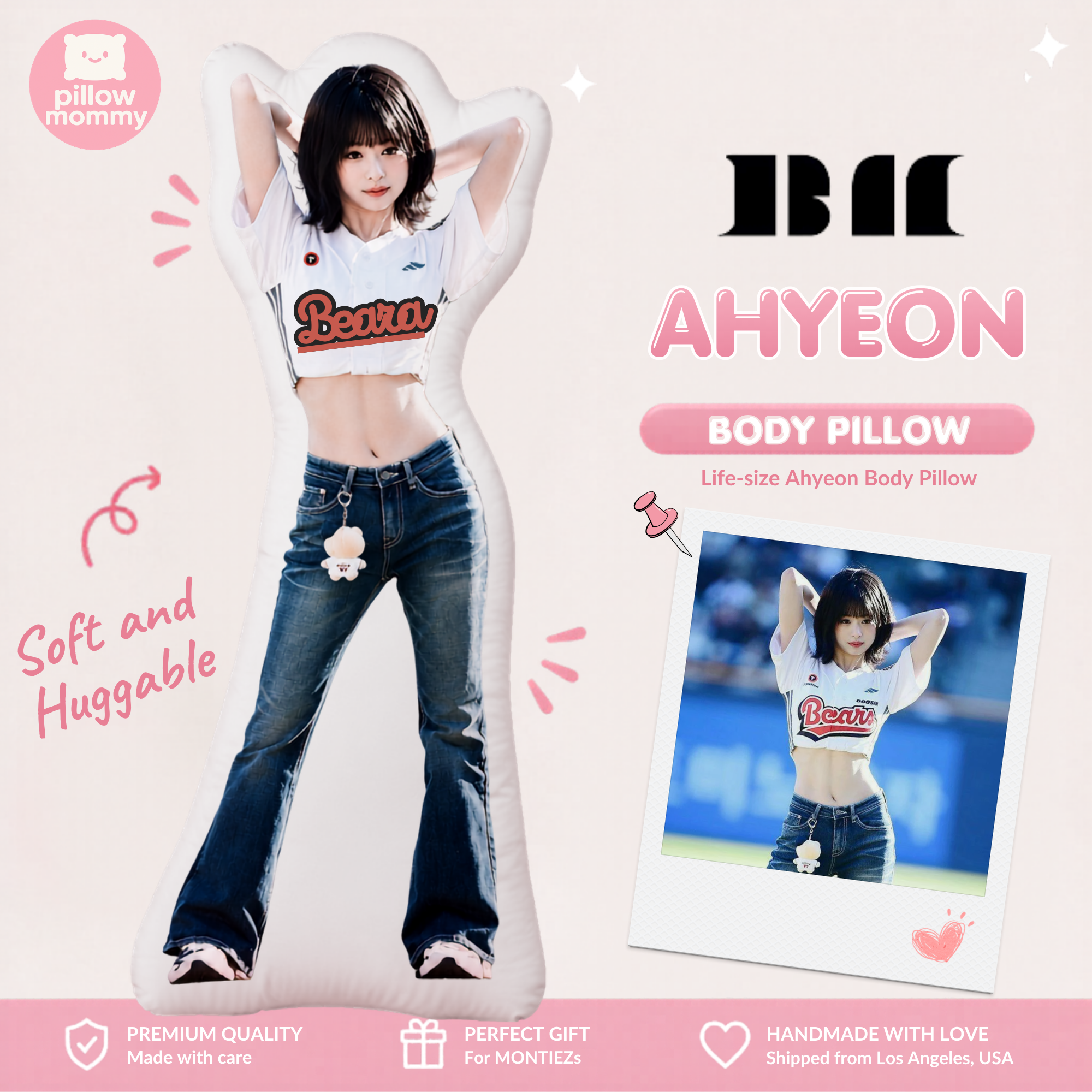 BABYMONSTER Ahyeon Baseball Jersey Life-Size Body Pillow