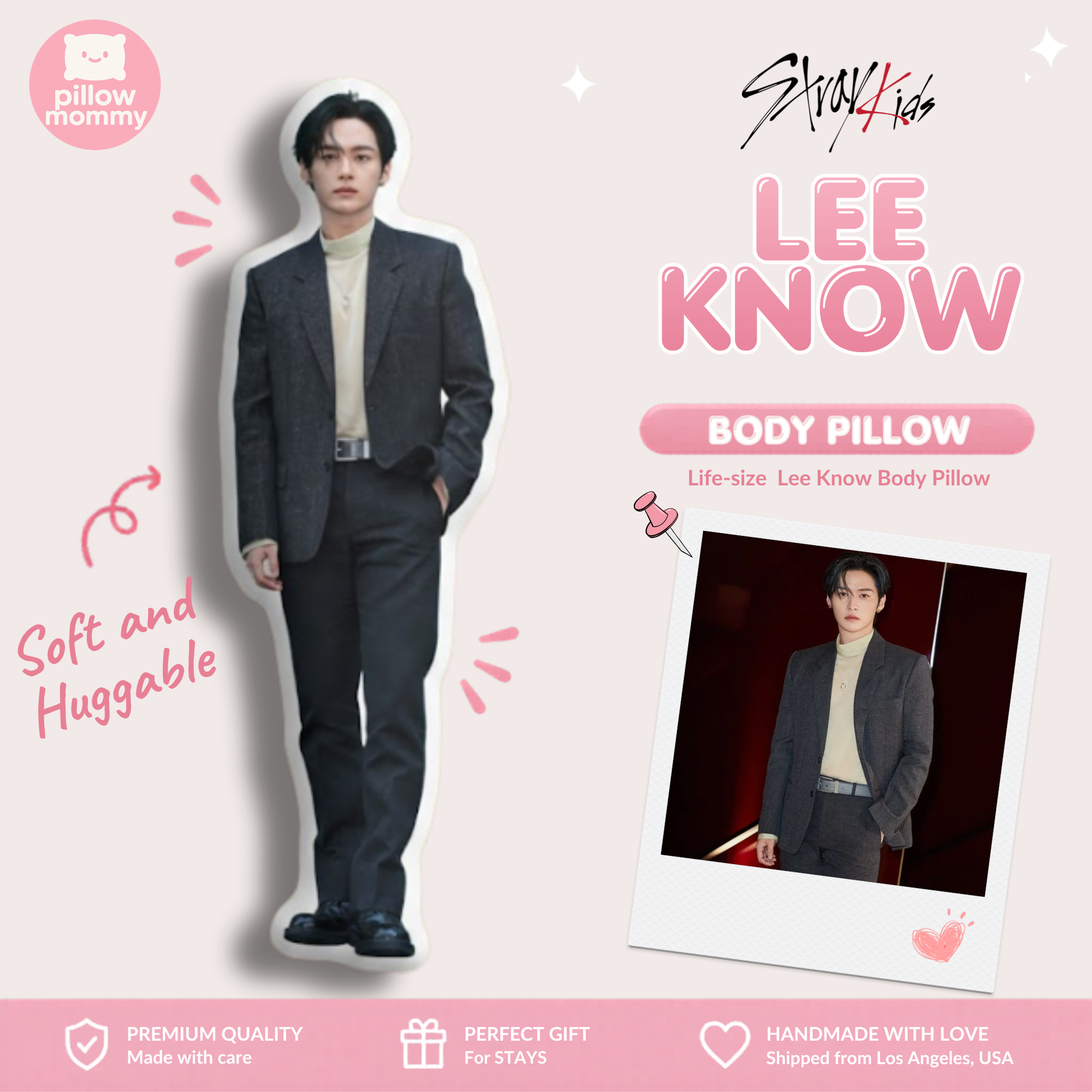 Stray Kids Lee Know Life-Size Body Pillow