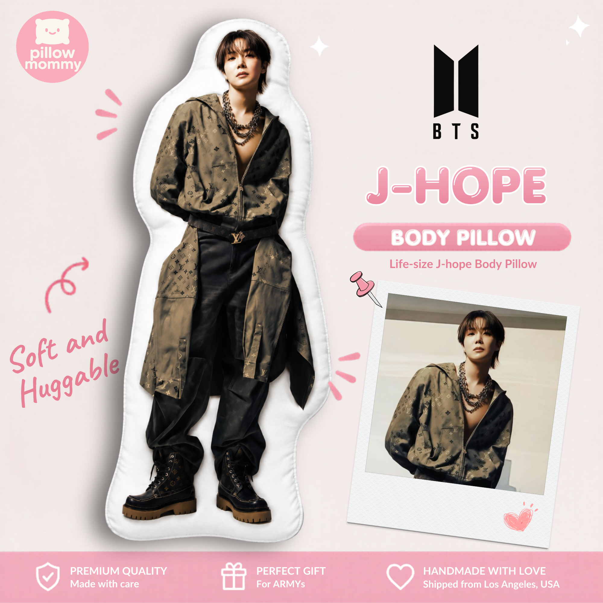 BTS J-Hope Coat Life-Size Body Pillow