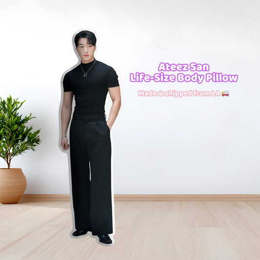 Ateez San Black Top Life-Size Body Pillow