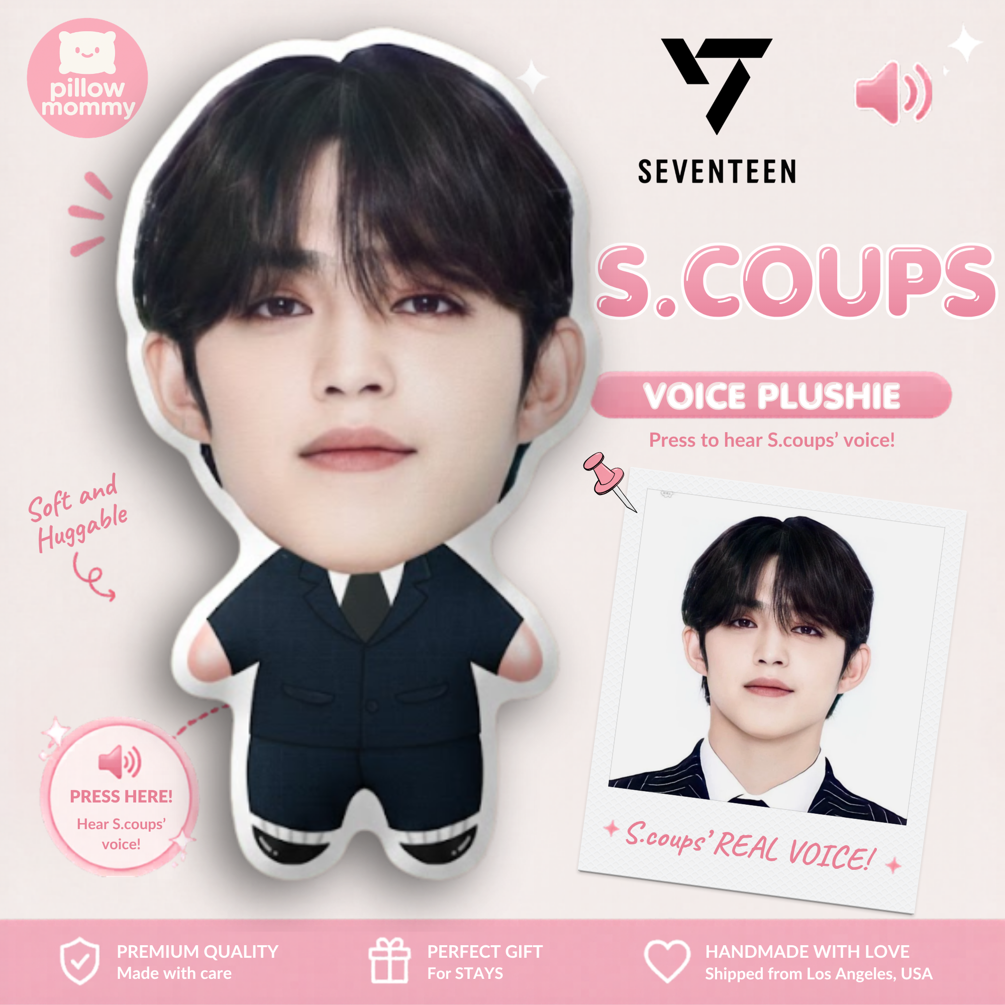 Seventeen💎 SCoups Seungcheol Talking Plushie