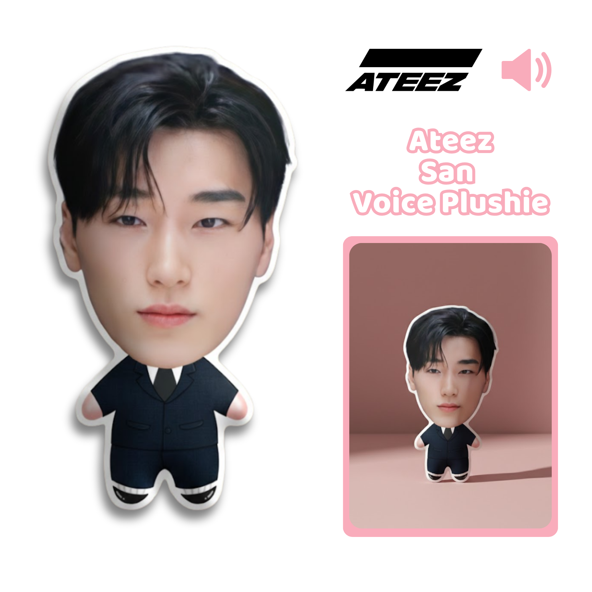 Ateez San Talking Plushie