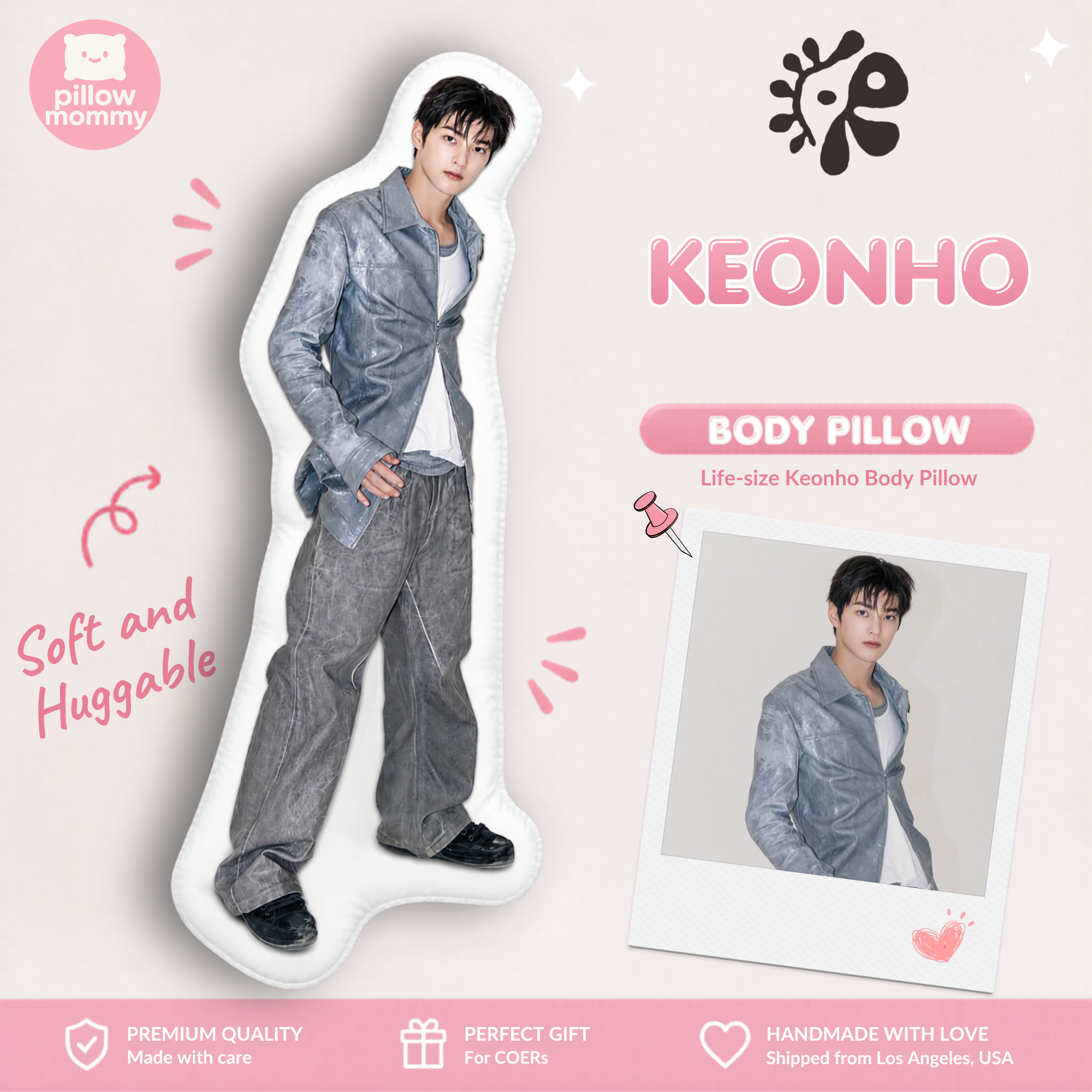 CORTIS Keonho Silver Life-Size Body Pillow