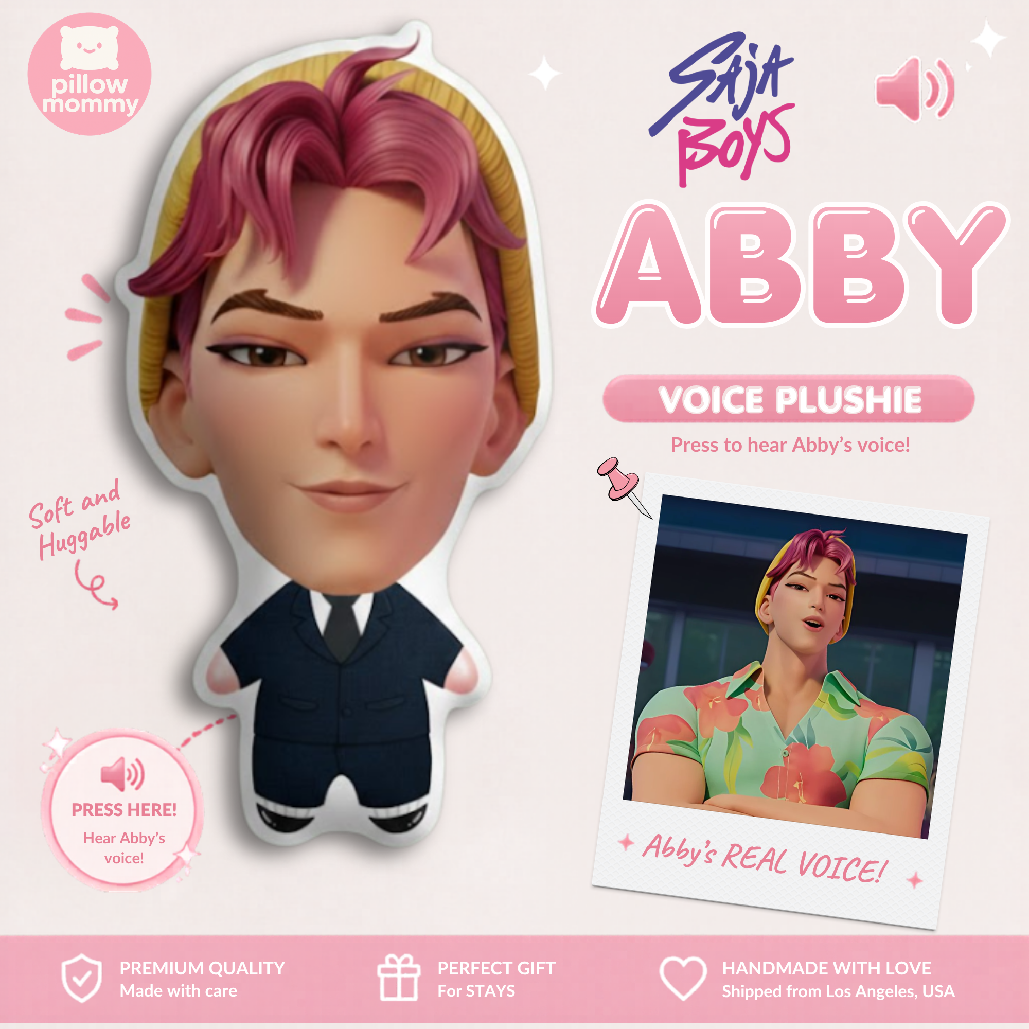Saja Boys Abby Talking Plushie