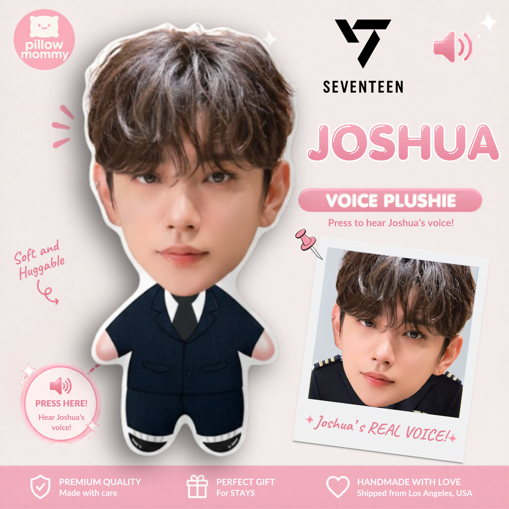 Seventeen💎 Joshua Talking Plushie