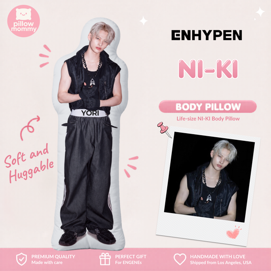 ENHYPEN Ni-Ki Sleeveless Black Vest Life-Size Body Pillow