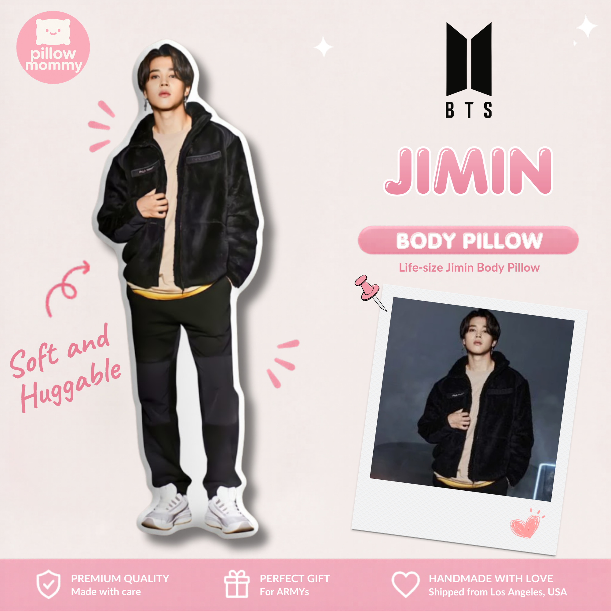 BTS Jimin Life-Size Body Pillow