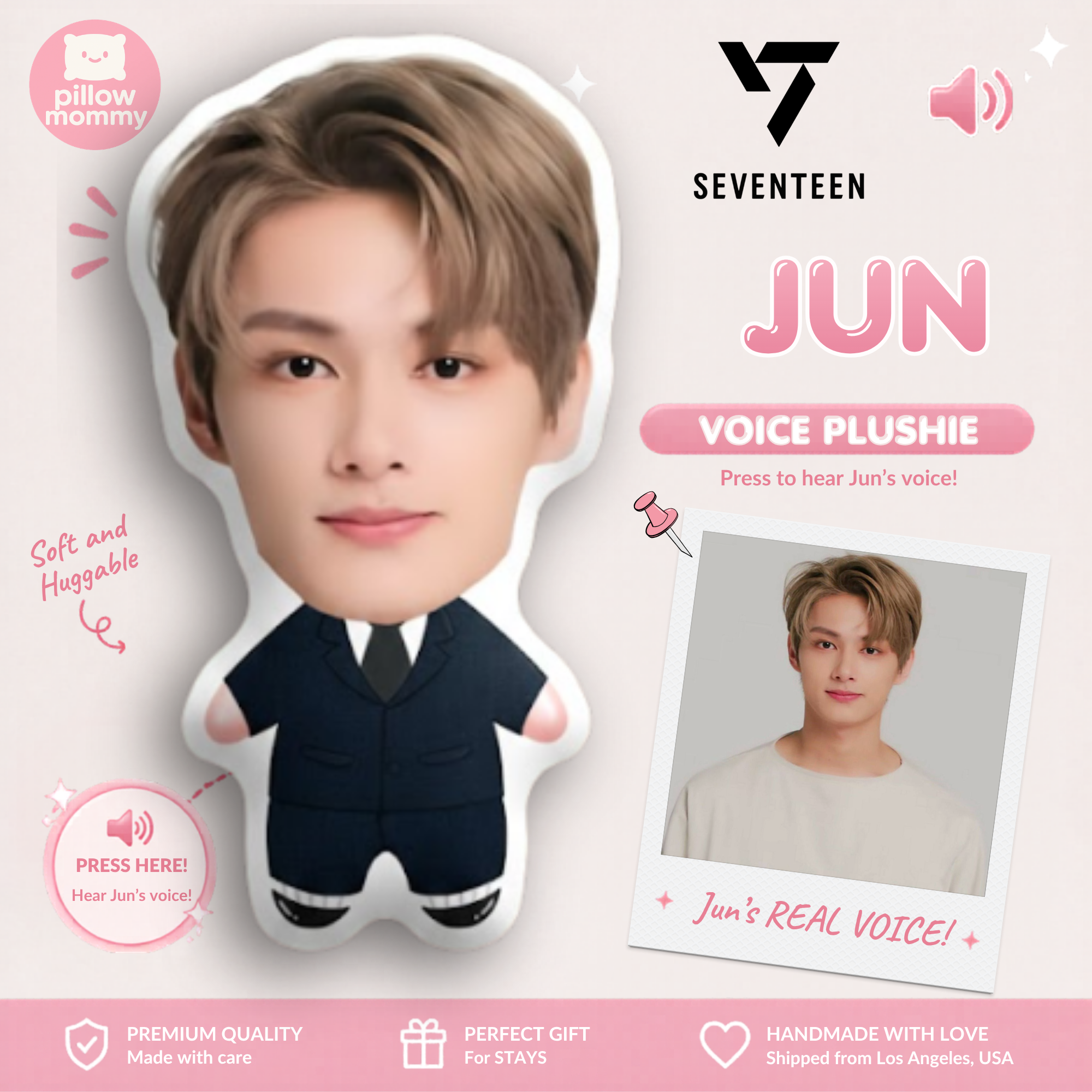 Seventeen💎 Jun Talking Plushie