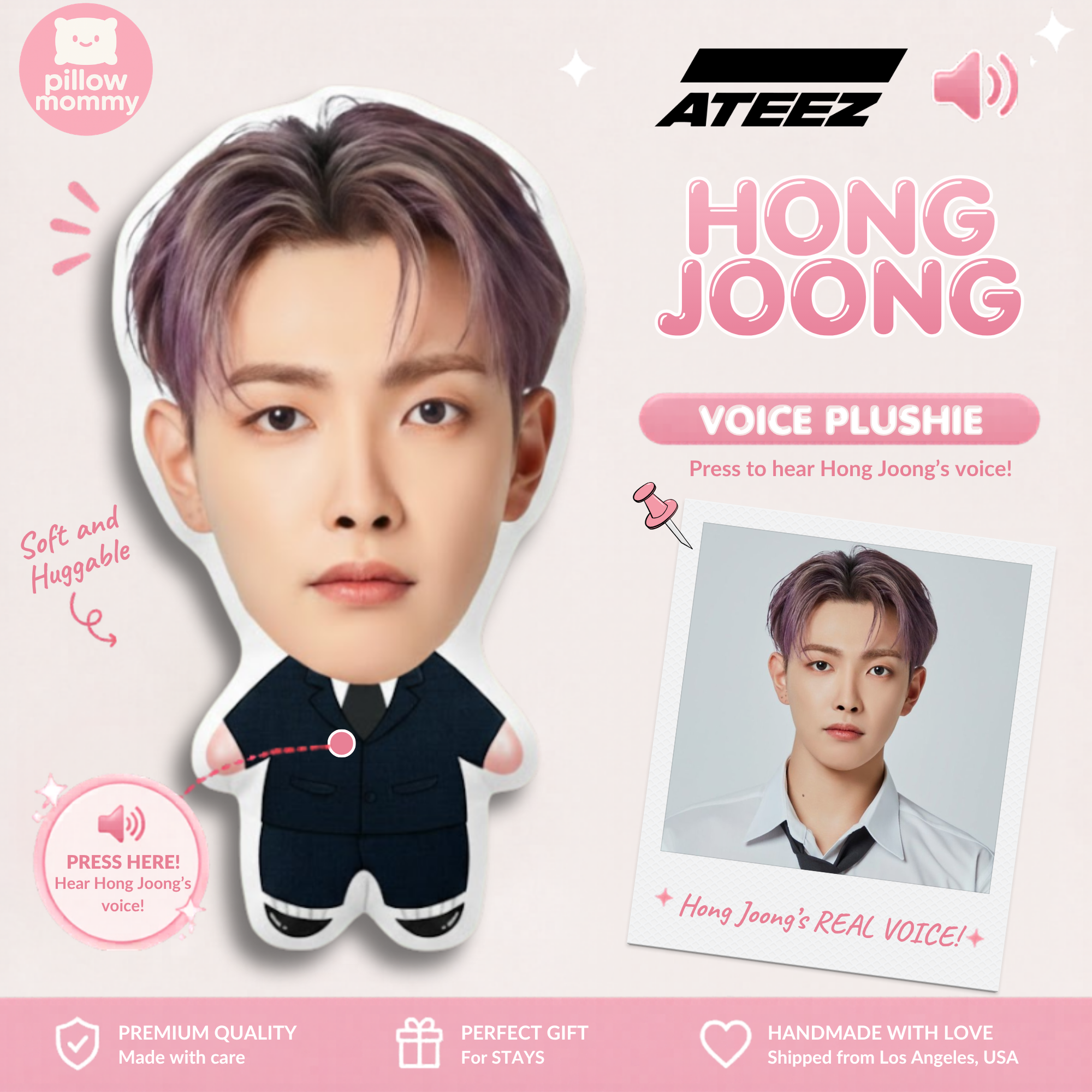 Ateez Hongjoong Talking Plushie