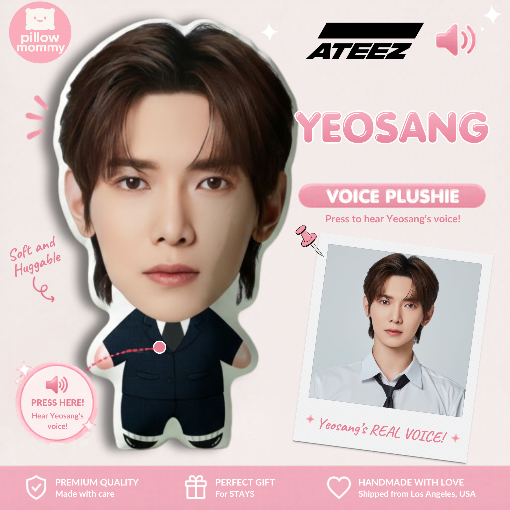 Ateez Yeosang Talking Plushie