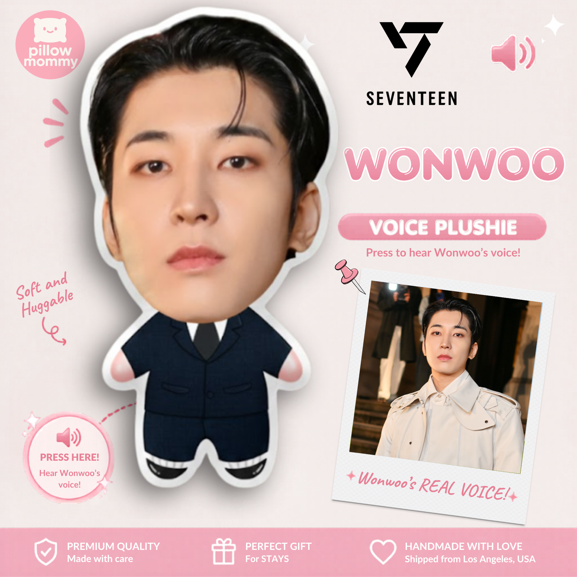 Seventeen💎 Wonwoo Talking Plushie