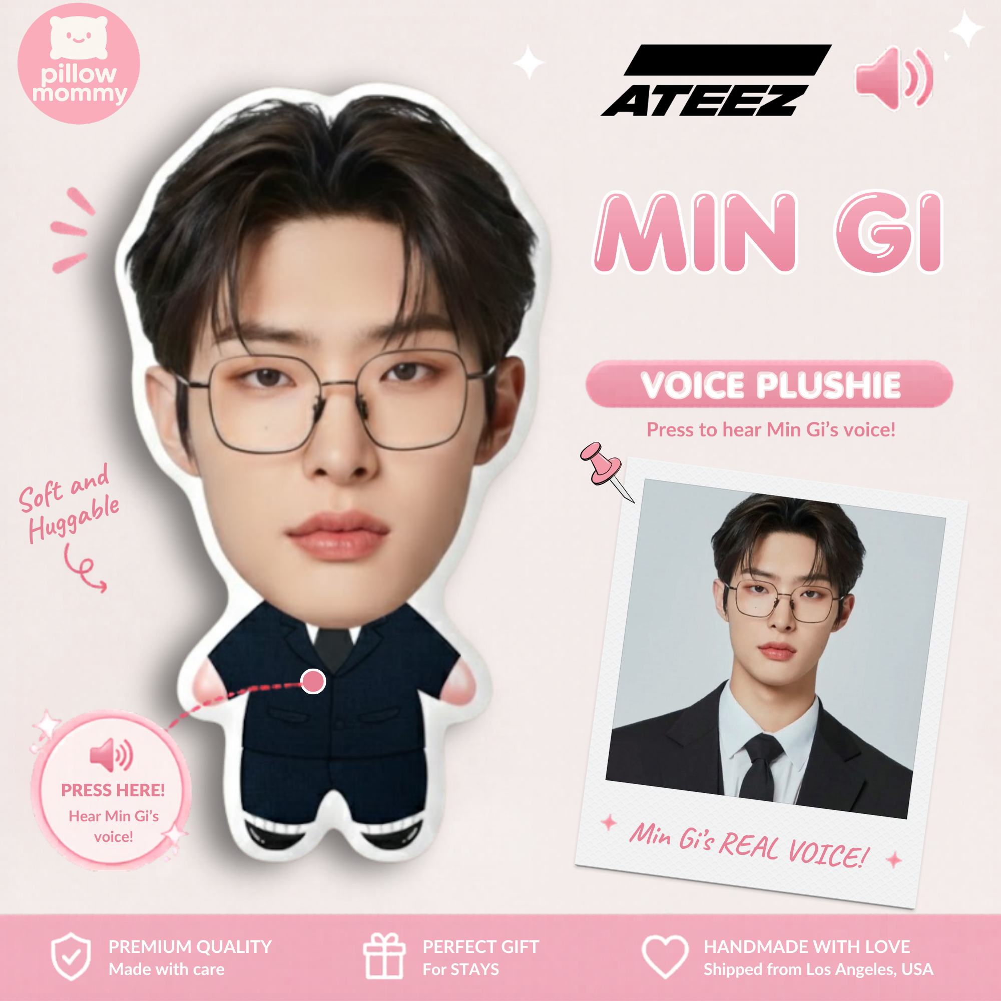 Ateez Mingi  Talking Plushie
