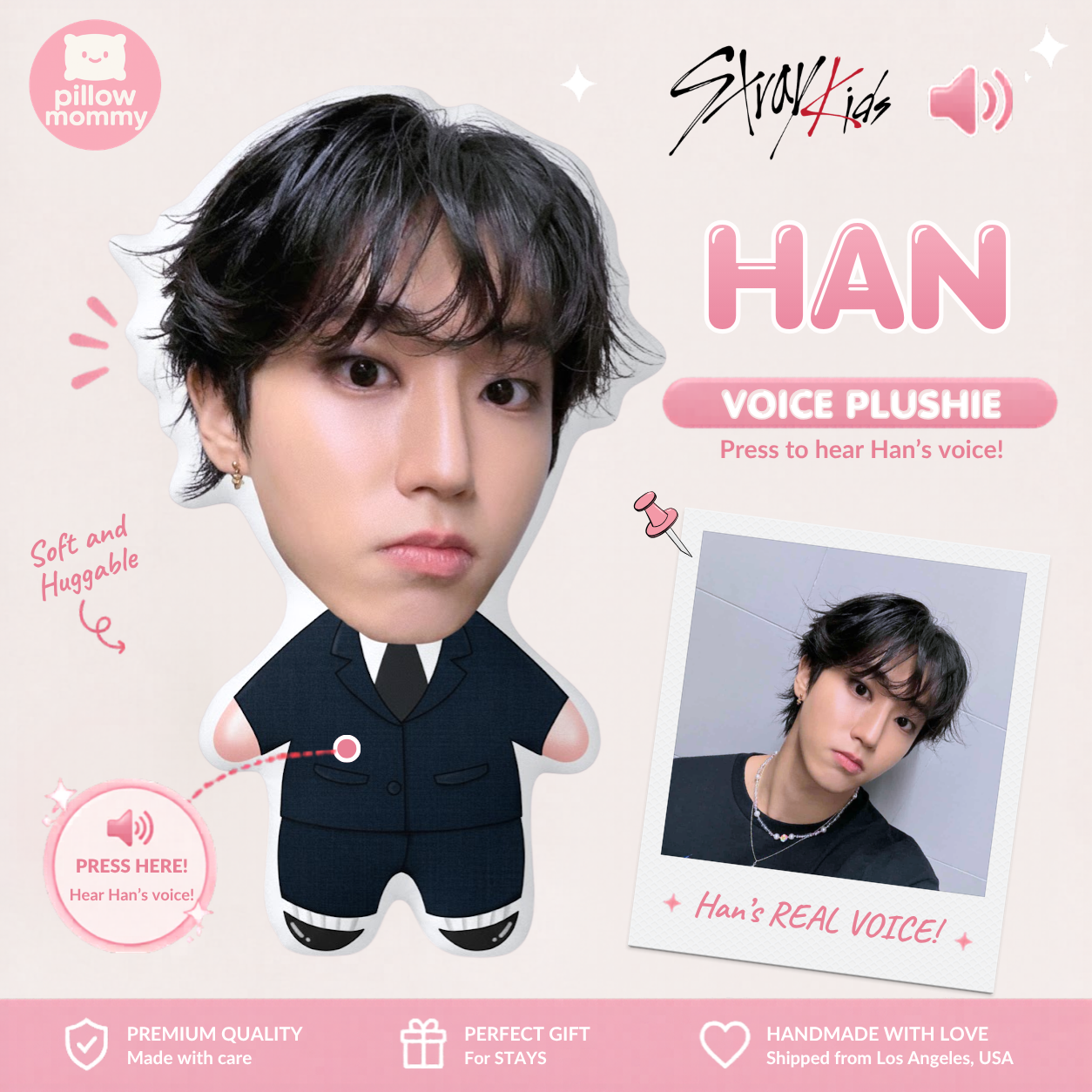 Stray Kids Han Talking Plushie – PillowMommy