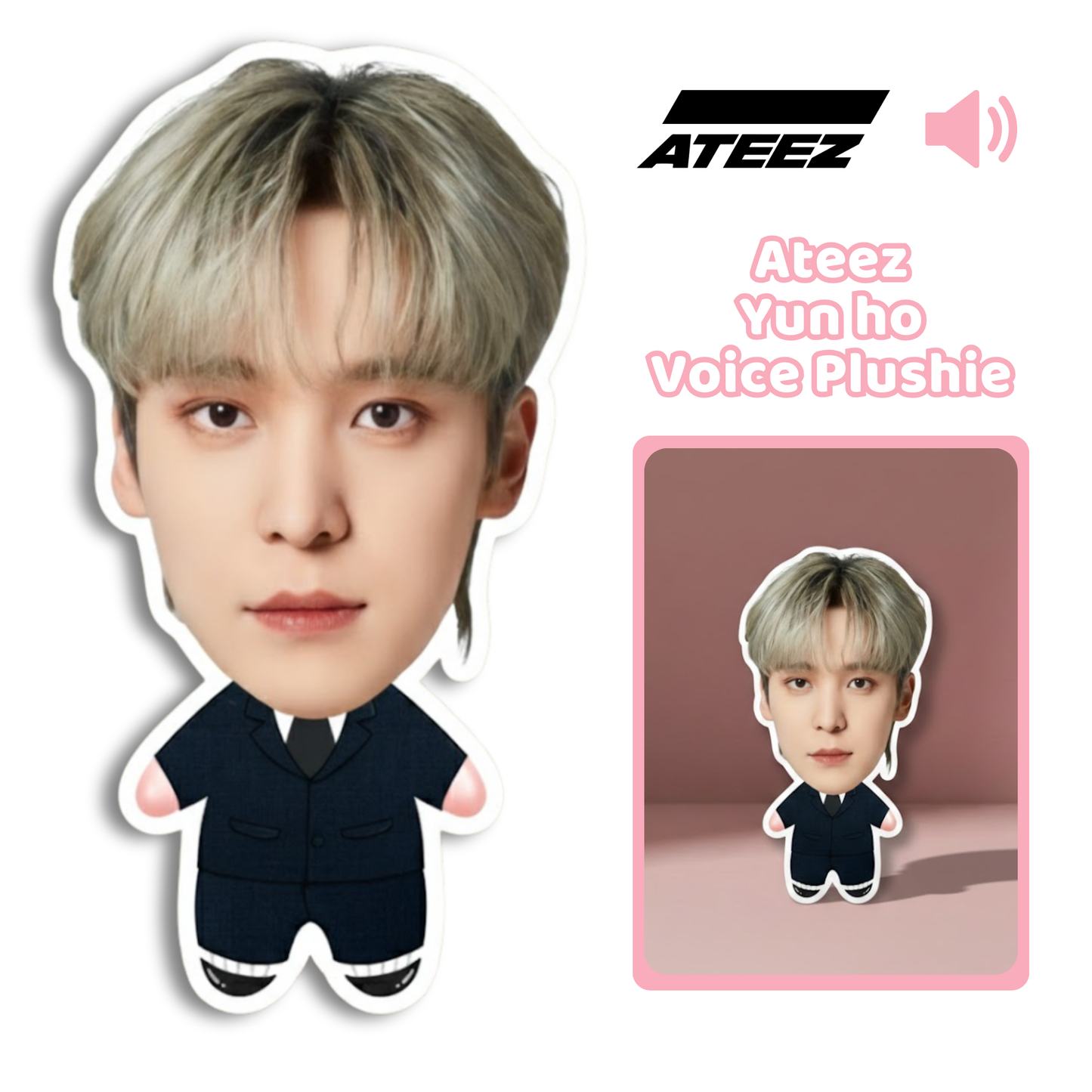 Ateez Yunho Talking Plushie