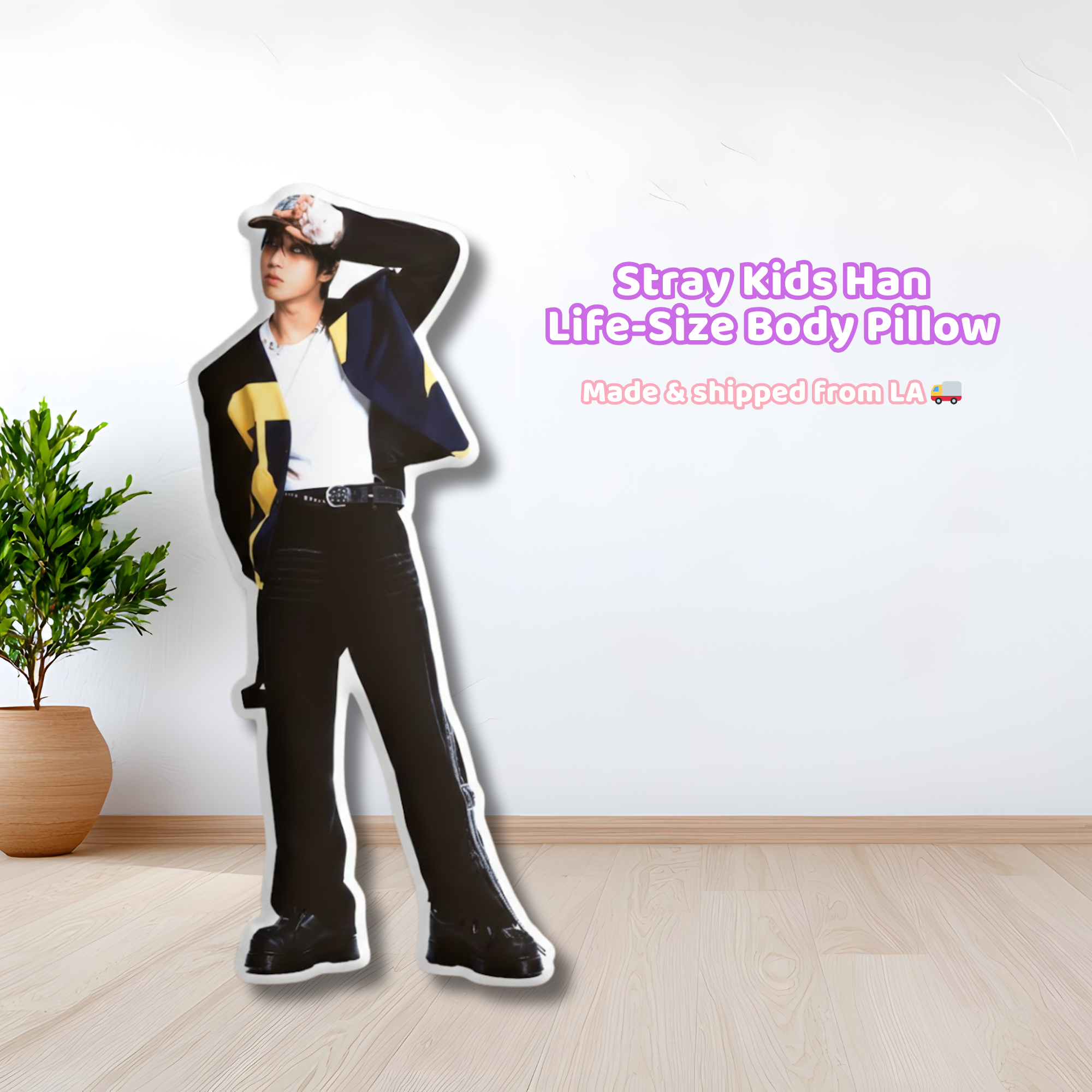 Stray Kids Han with Cap Life-Size Body Pillow