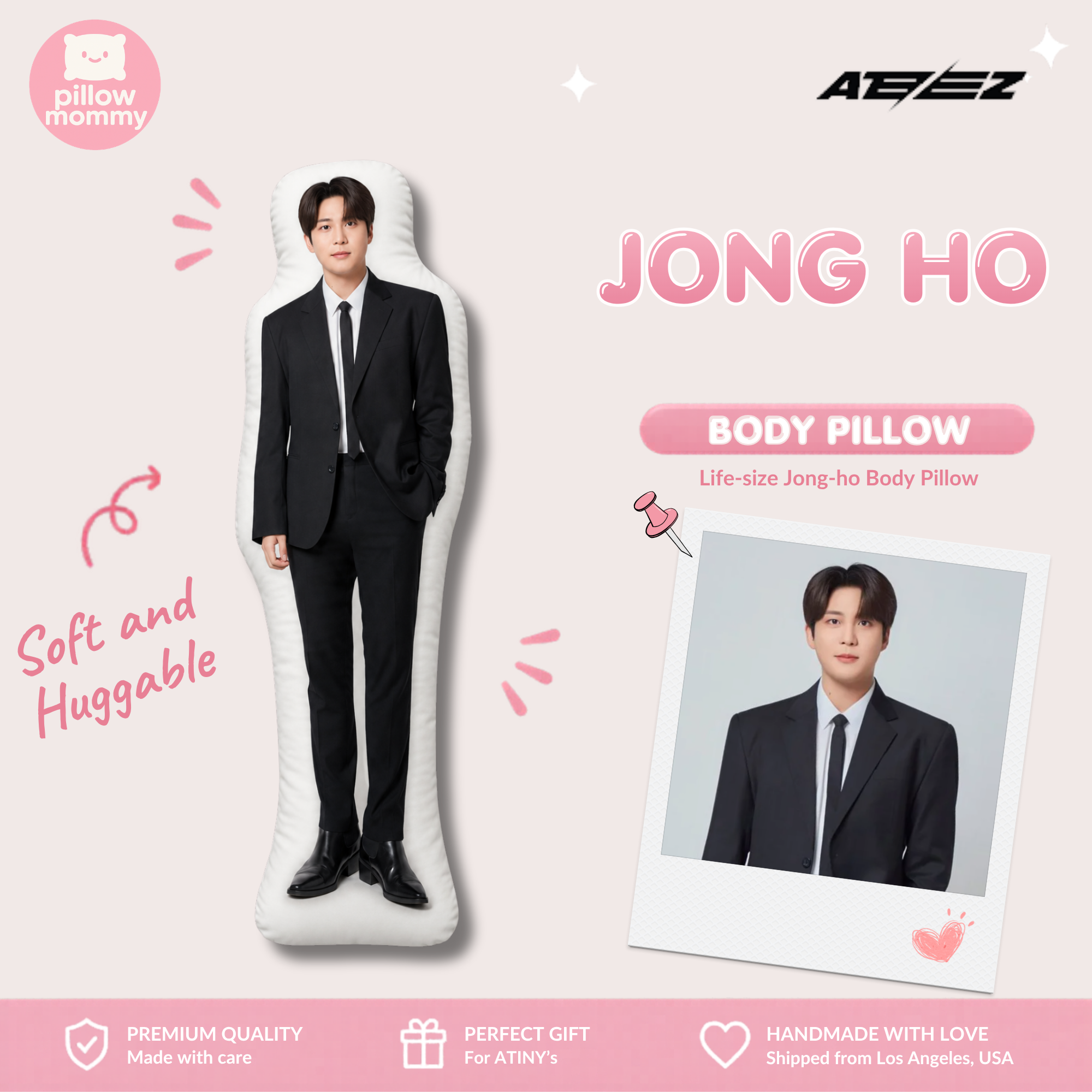 ATEEZ Jong Ho Life-Size Body Pillow
