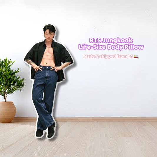 BTS Jungkook Black Top Life-Size Body Pillow