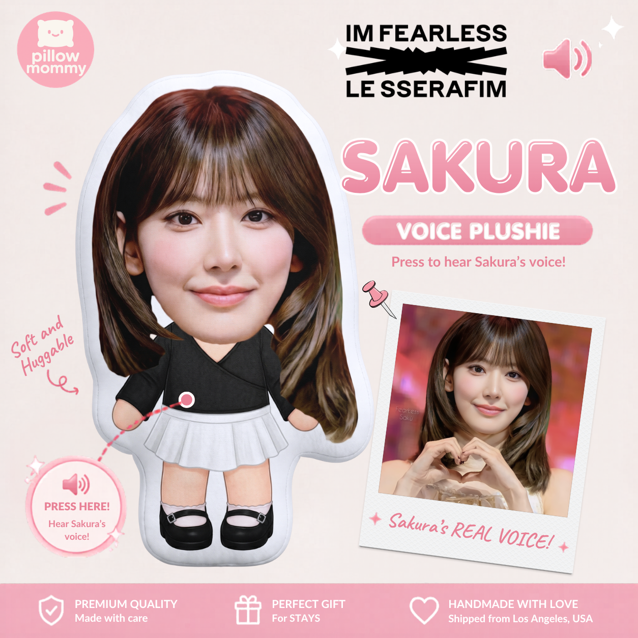 Le Sserafim Sakura Talking Plushie
