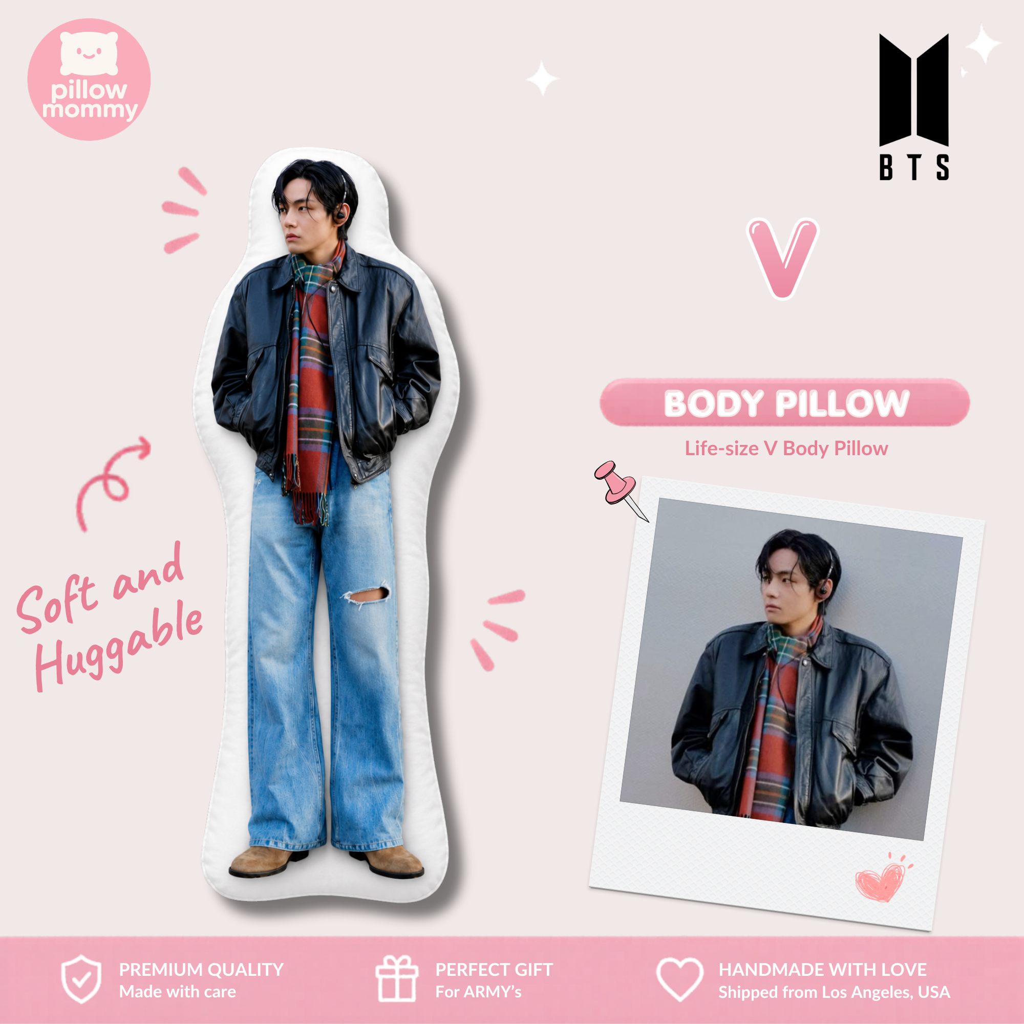 BTS V Life-Size Body Pillow