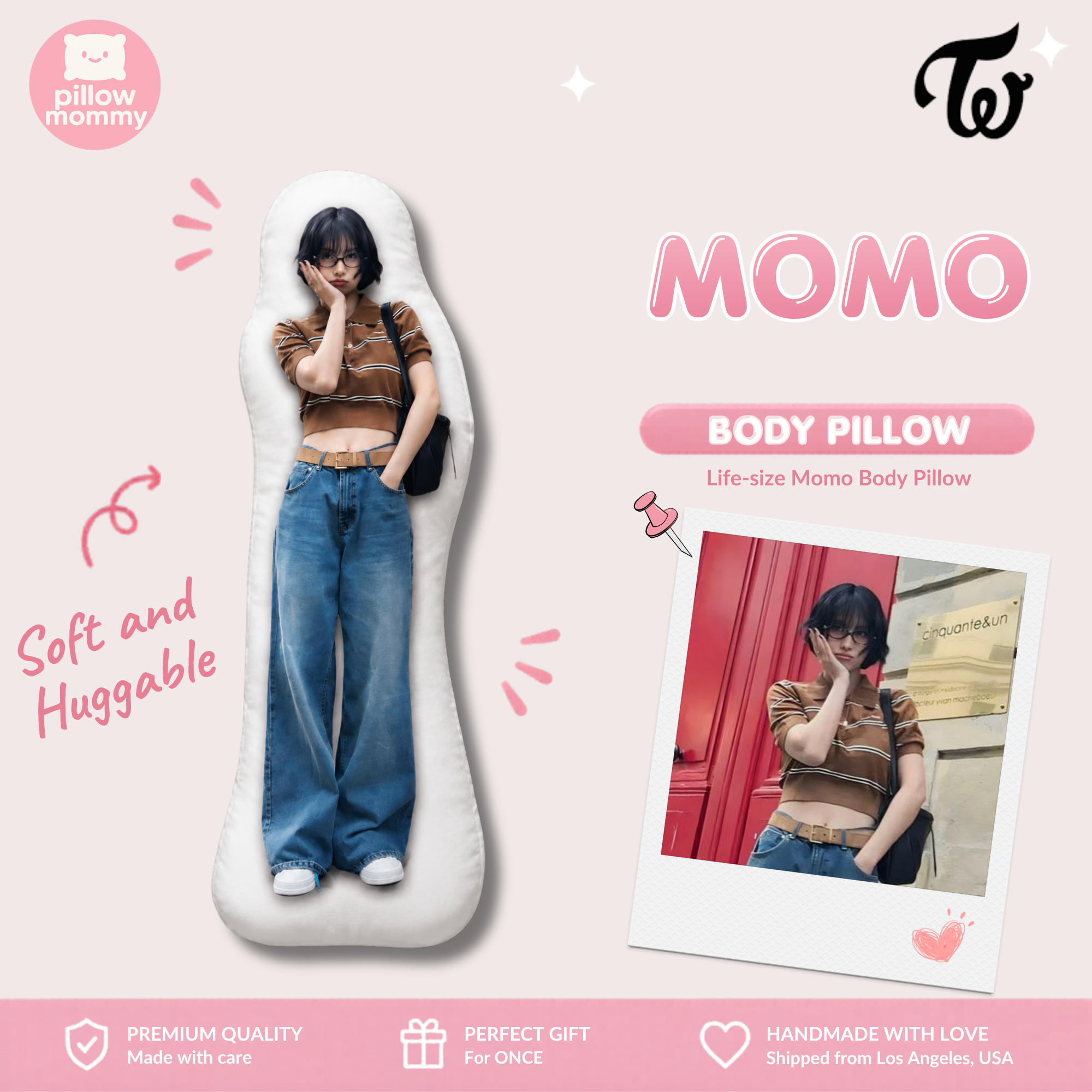 TWICE Momo Life-Size Body Pillow