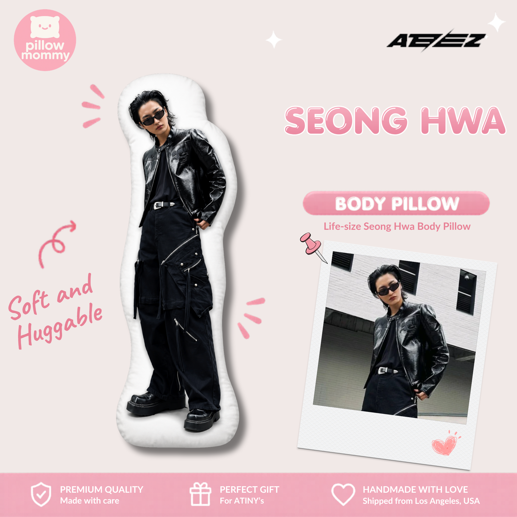 ATEEZ Seong Hwa Life-Size Body Pillow