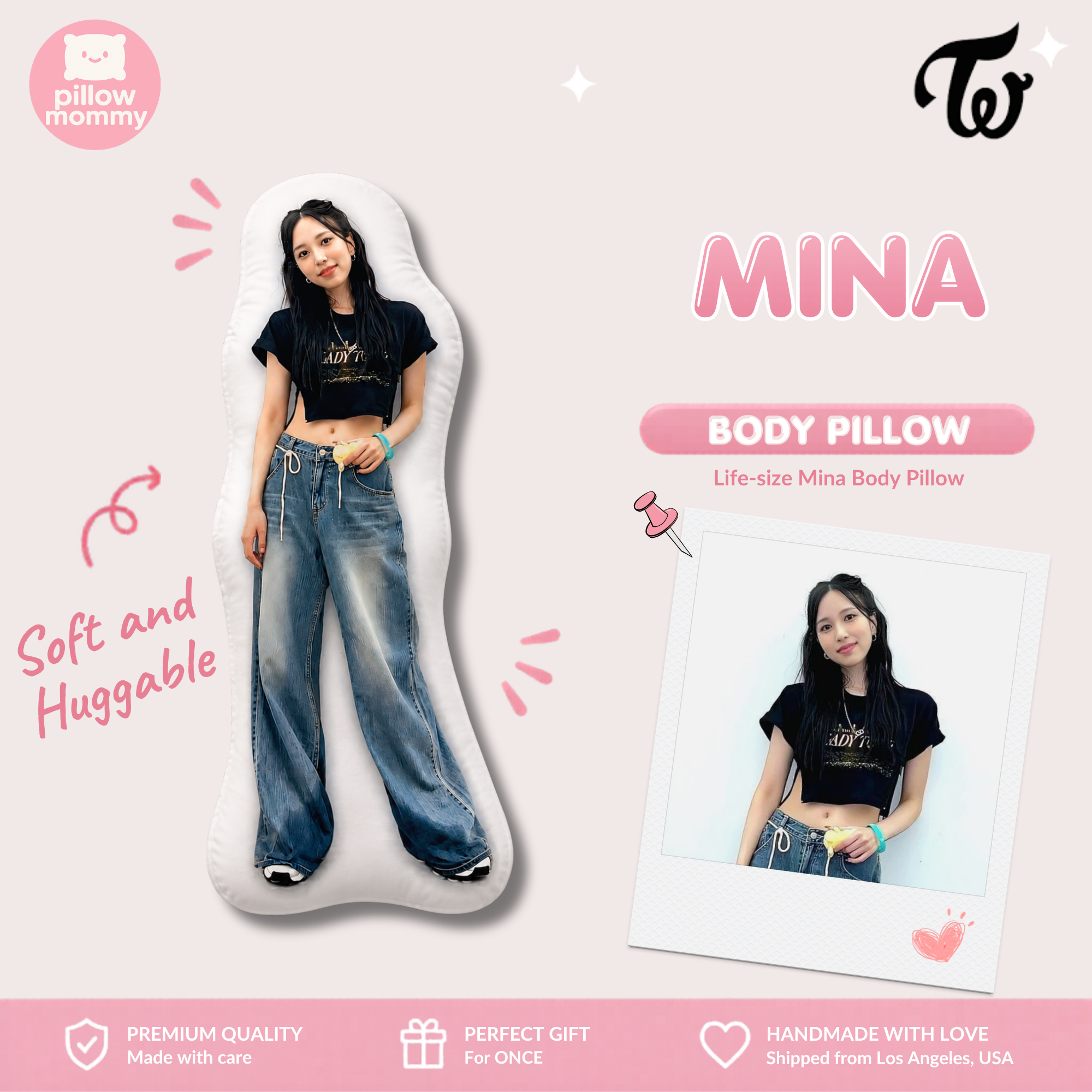 TWICE Mina Life-Size Body Pillow
