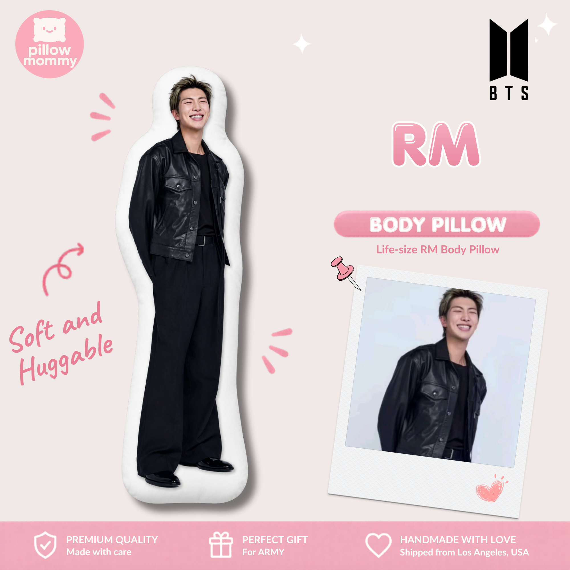 BTS RM Life-Size Body Pillow