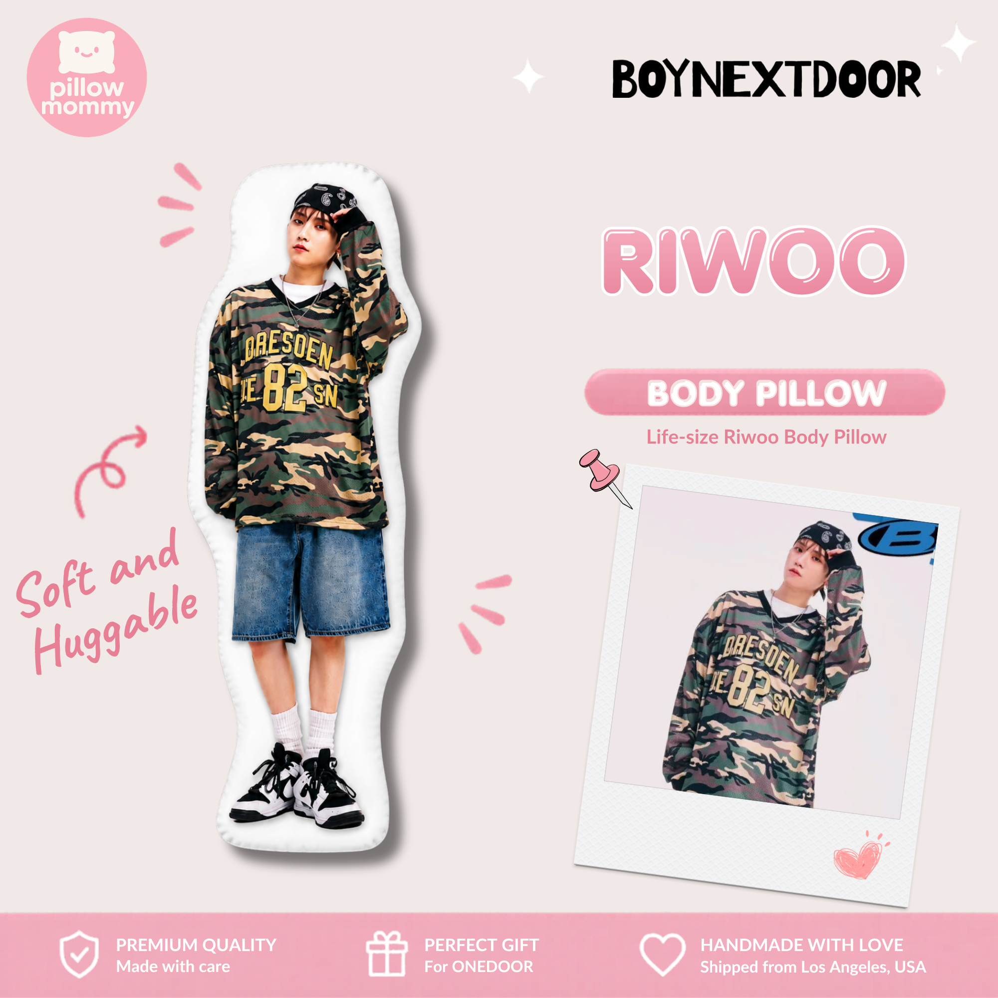 BOYNEXTDOOR Riwoo Life-Size Body Pillow