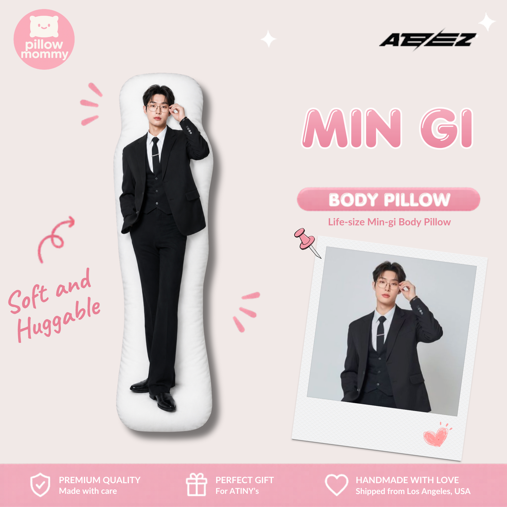 ATEEZ Min Gi Life-Size Body Pillow