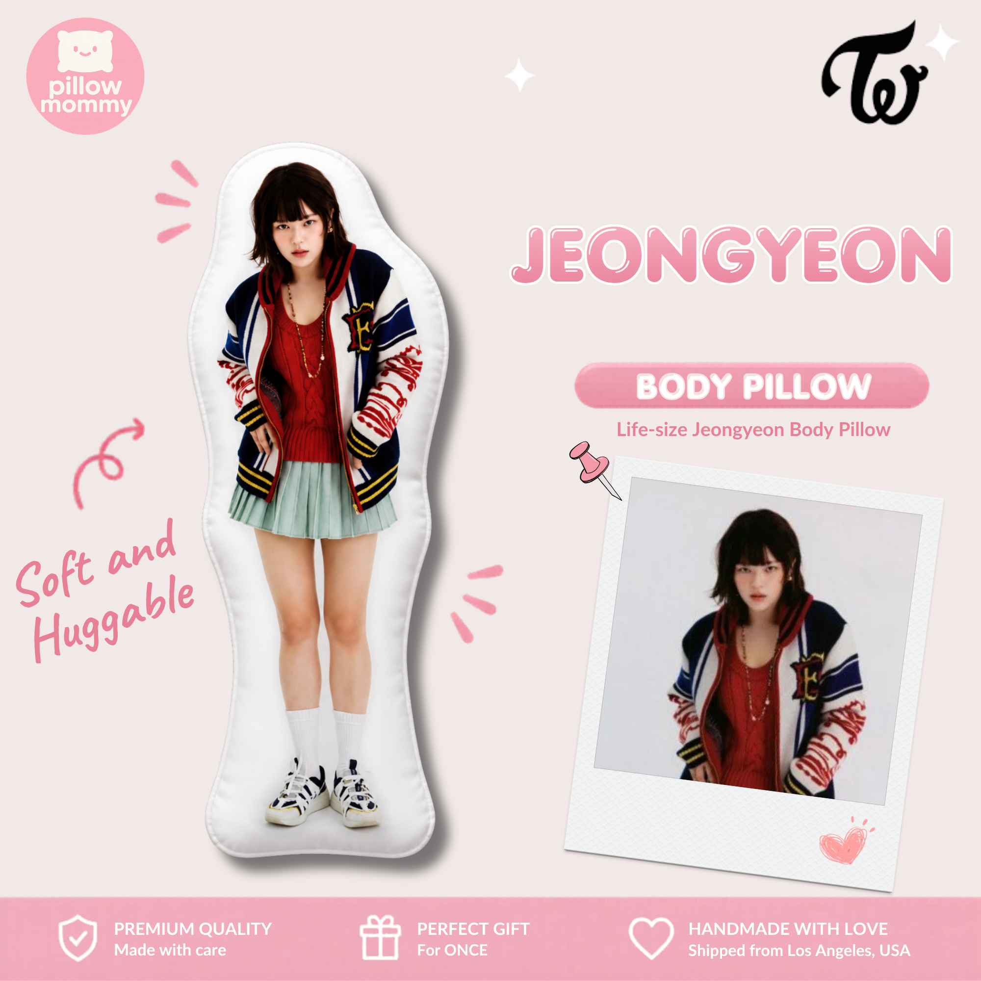 TWICE Jeongyeon Life-Size Body Pillow