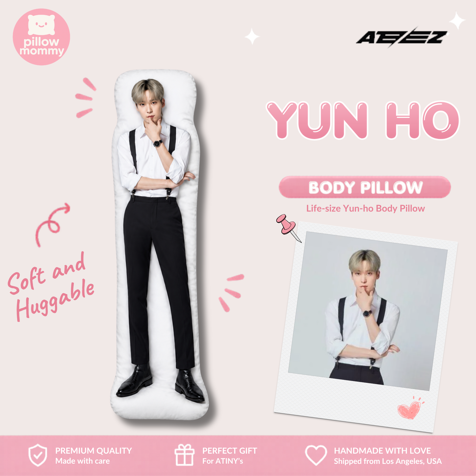 ATEEZ Yun Ho Life-Size Body Pillow