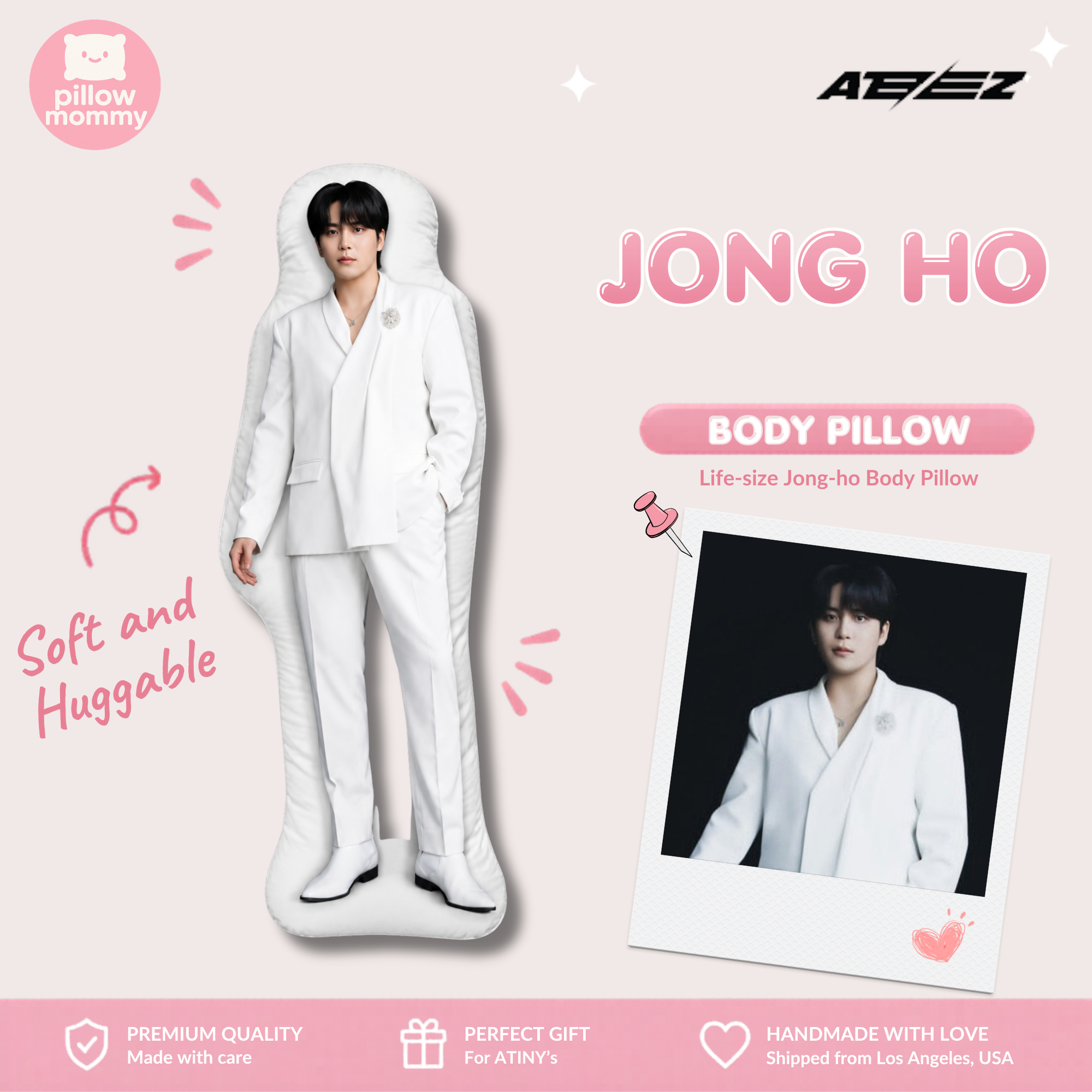 ATEEZ Jong Ho Life-Size Body Pillow