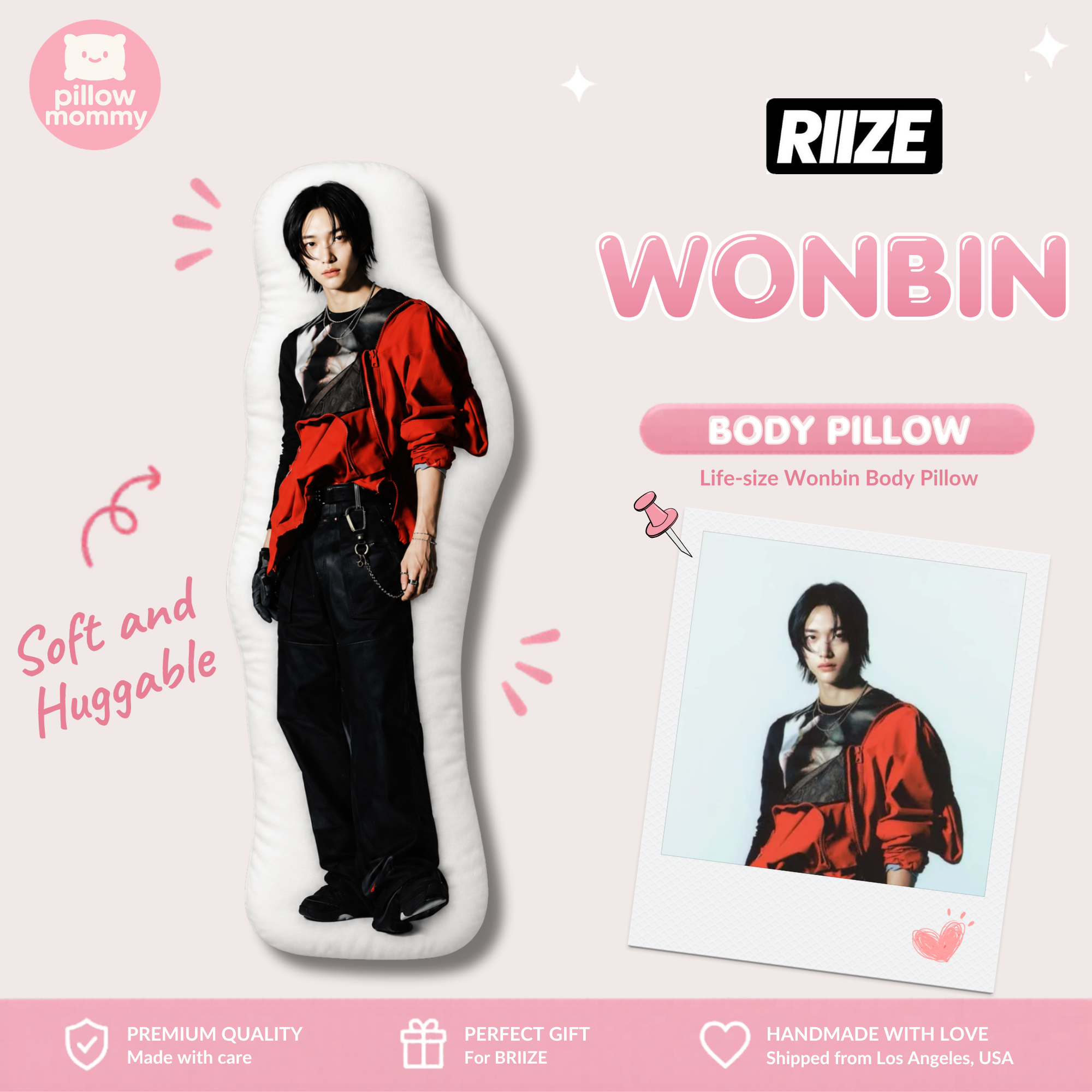 RIIZE Wonbin Life-Size Body Pillow
