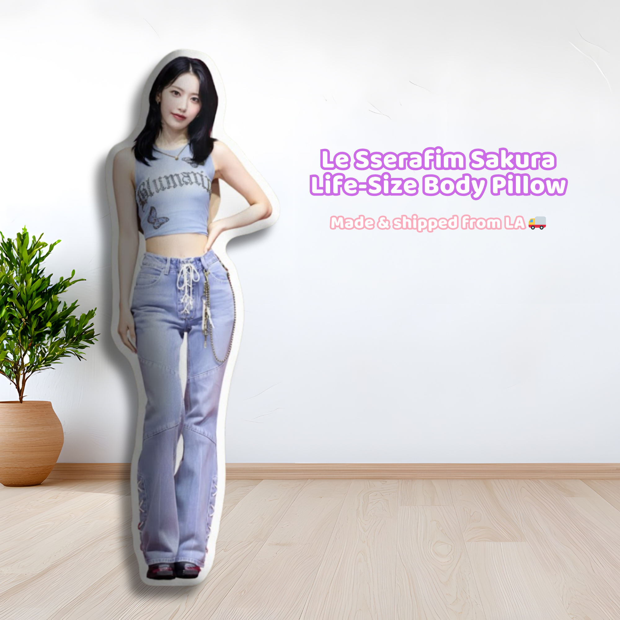 Le Sserafim Sakura Life-Size Body Pillow