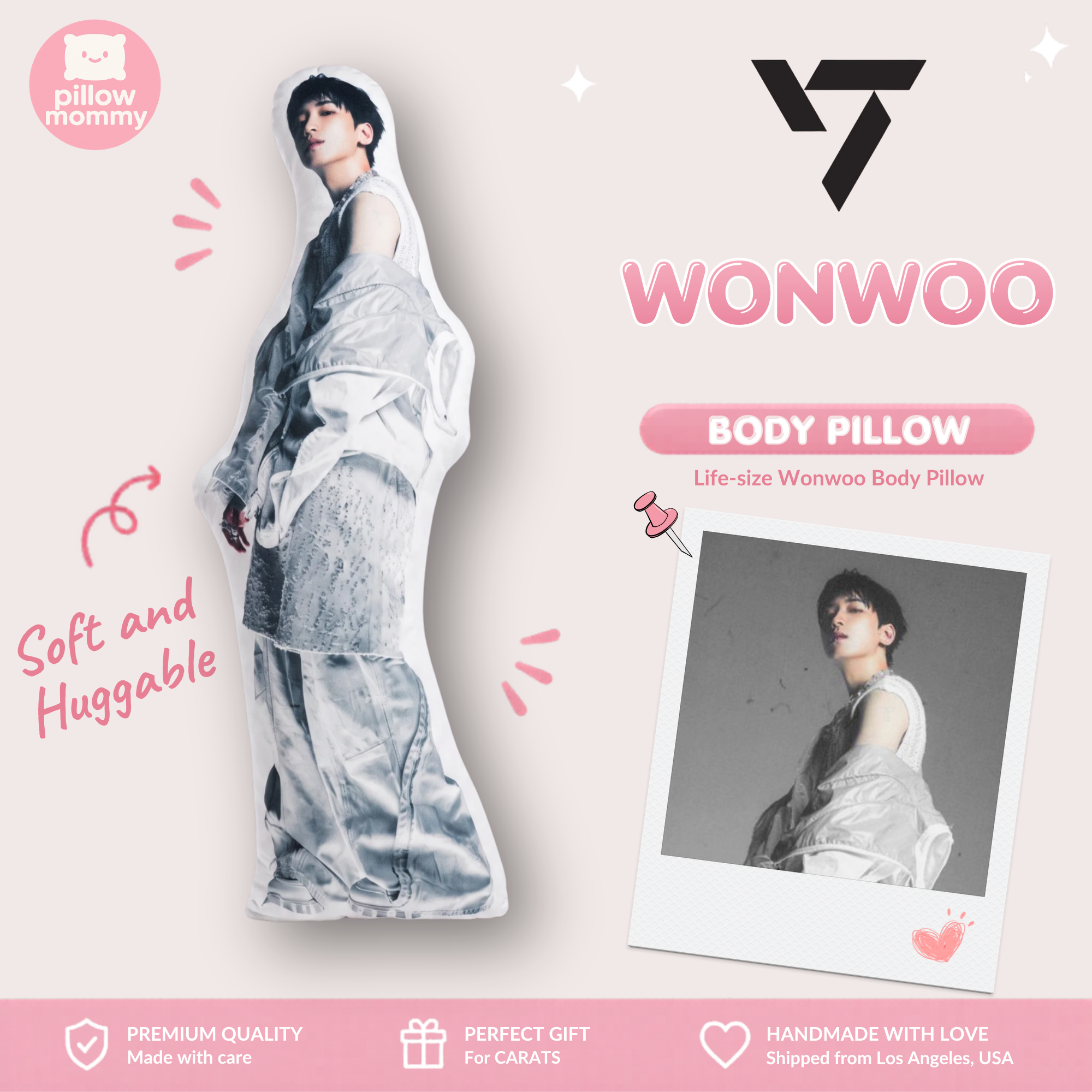 SEVENTEEN Wonwoo Happy Burstday Life-Size Body Pillow