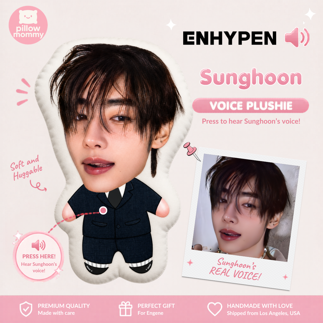 Enhypen Sunghoon Talking Plushie v2