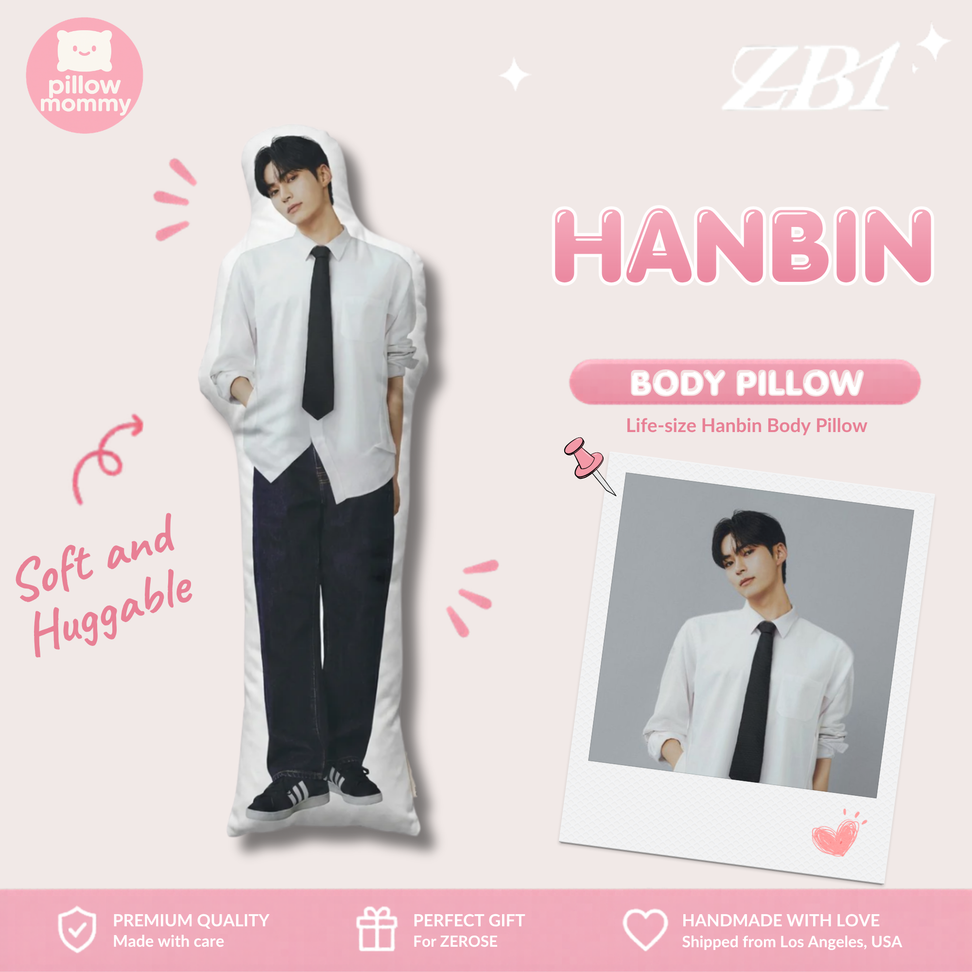 ZB1 Hanbin Life-Size Body Pillow