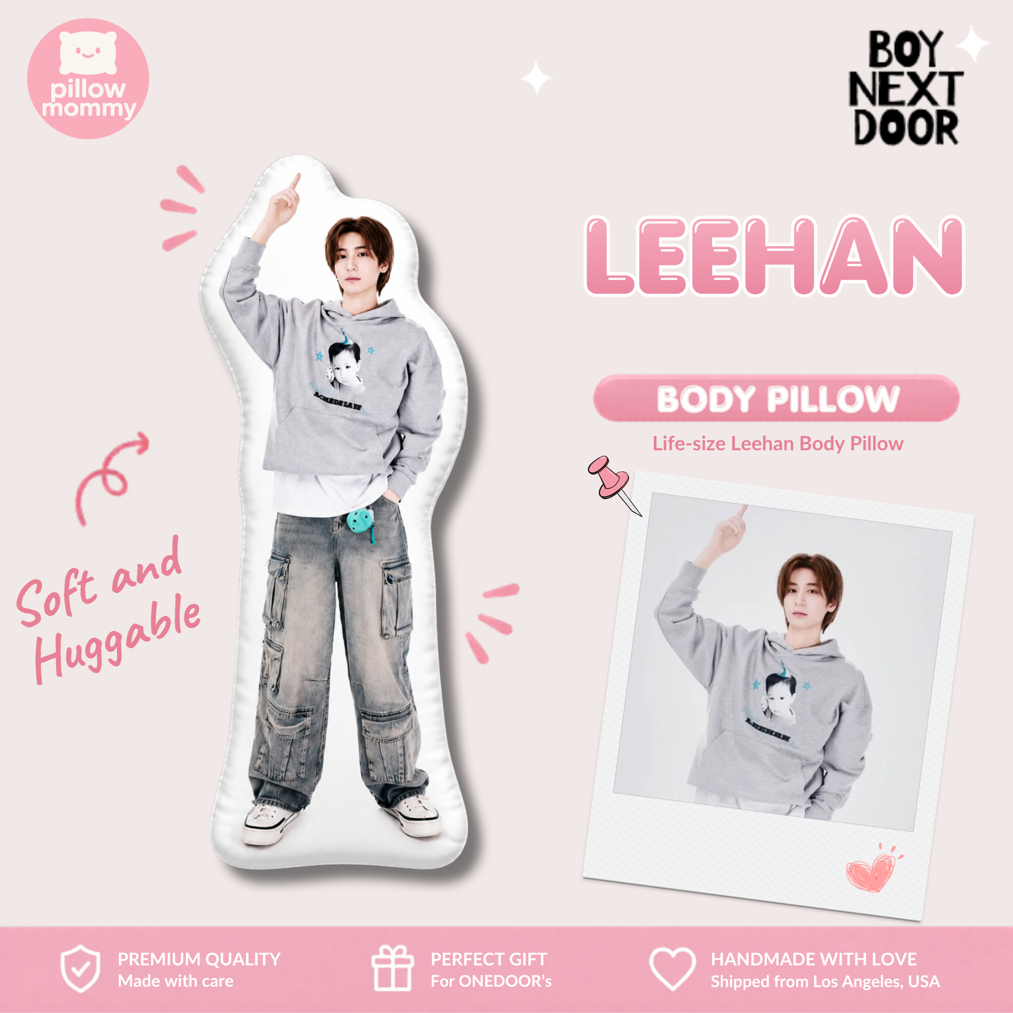 BOYNEXTDOOR Leehan Life-Size Body Pillow