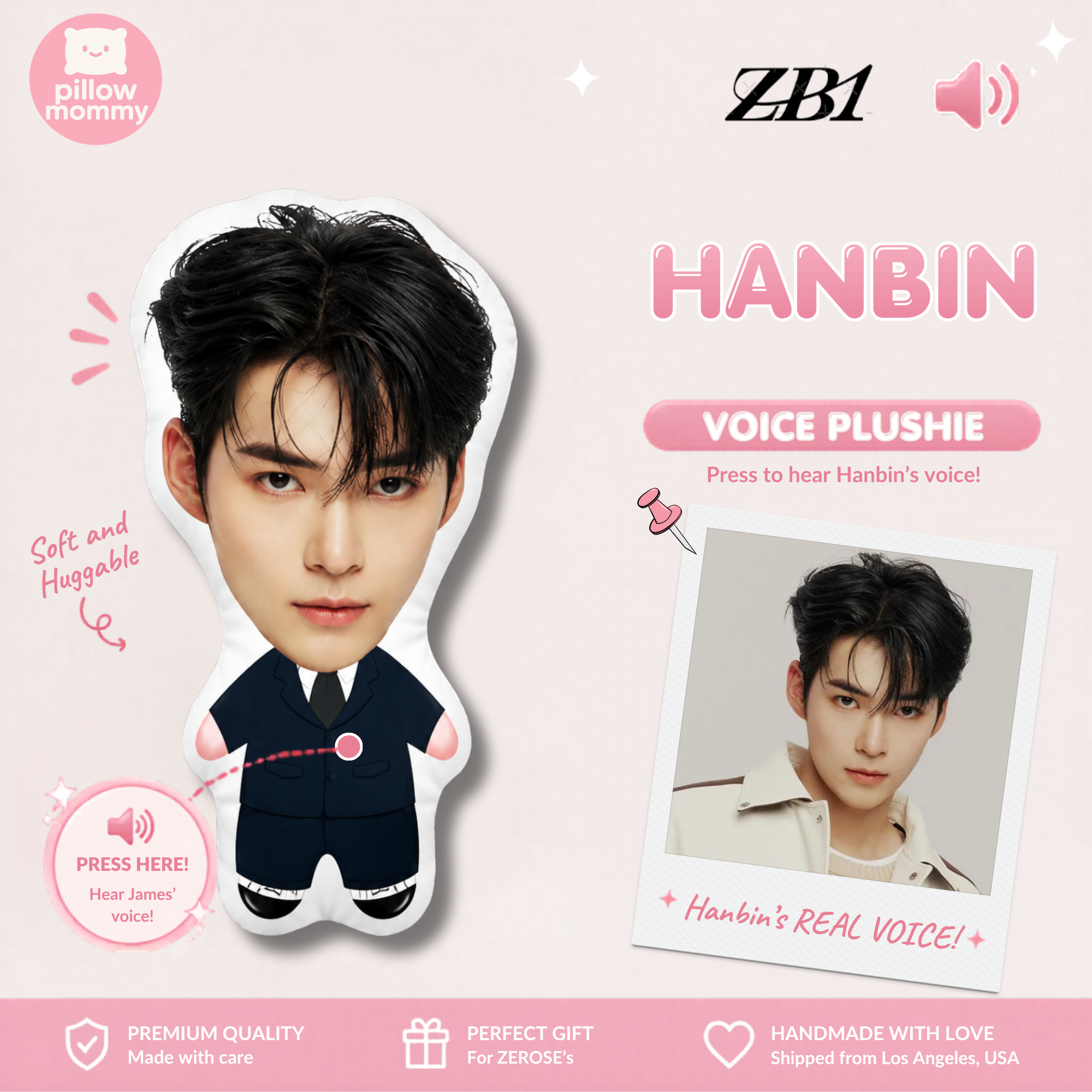 ZEROBASEONE Hanbin Talking Plushie