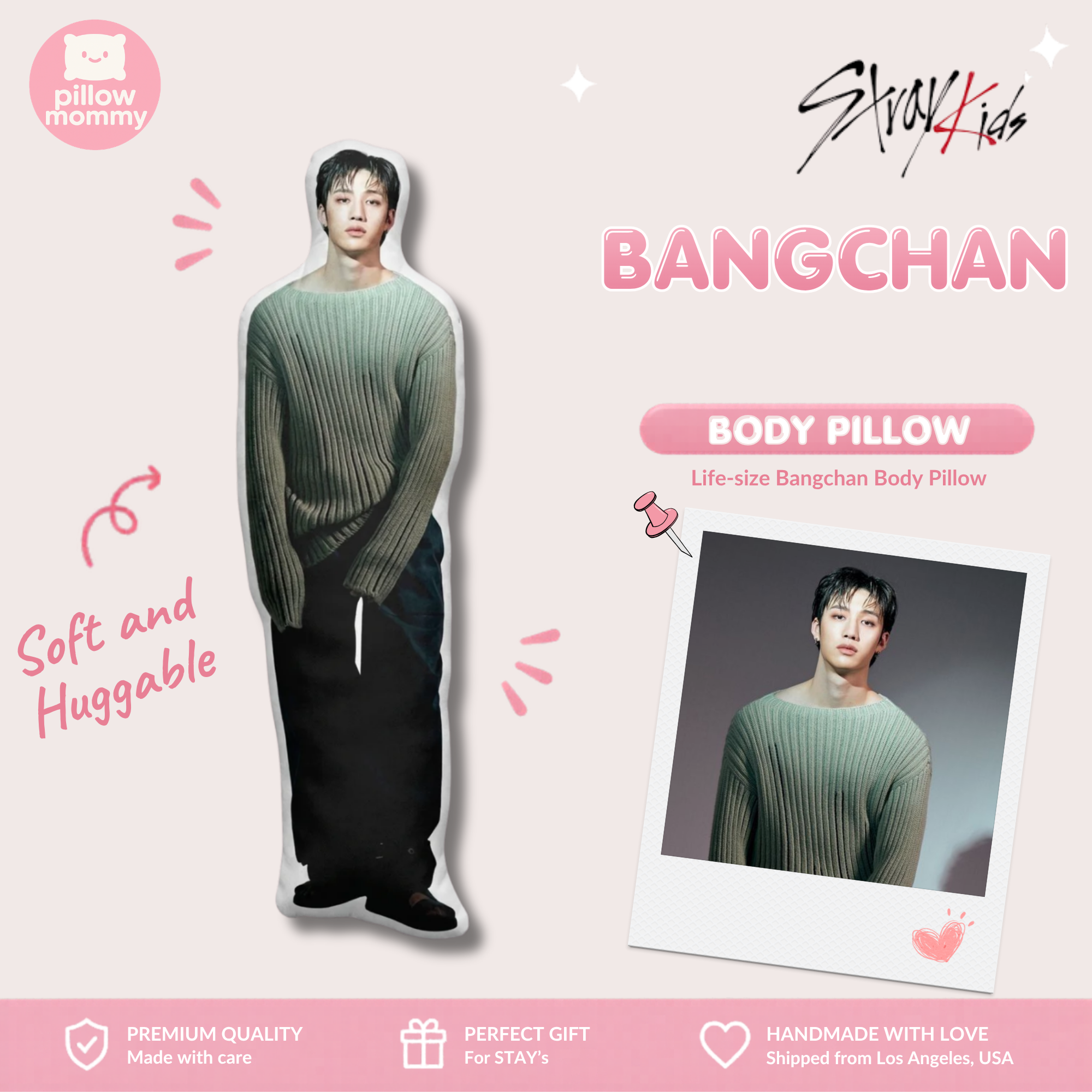 STRAY KIDS Bang Chan Life-Size Body Pillow